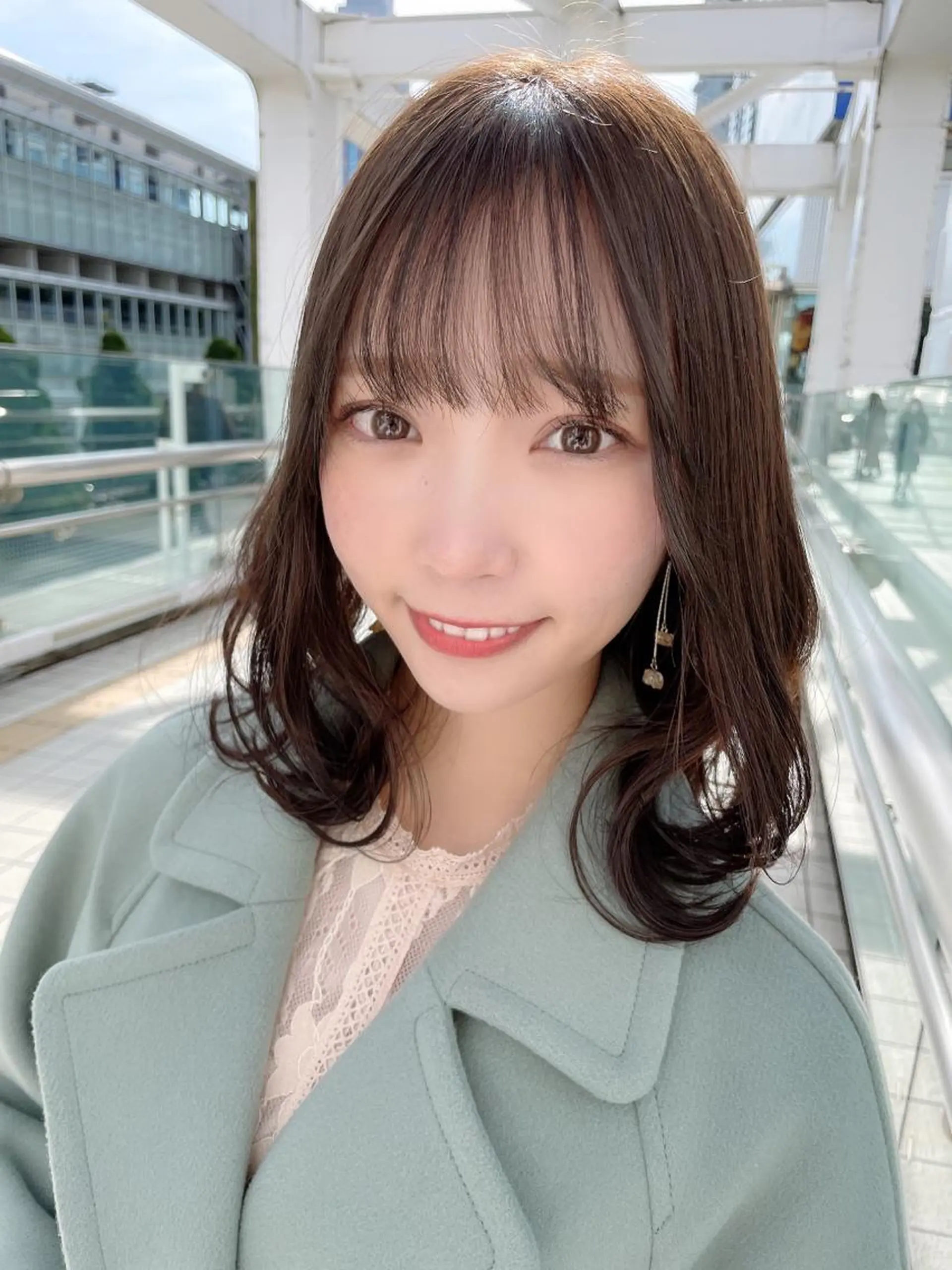 ミディアム カラー ヘアアレンジ 顔周りカット/髪質改 善/新宿/畑中稔里のヘアスタイル