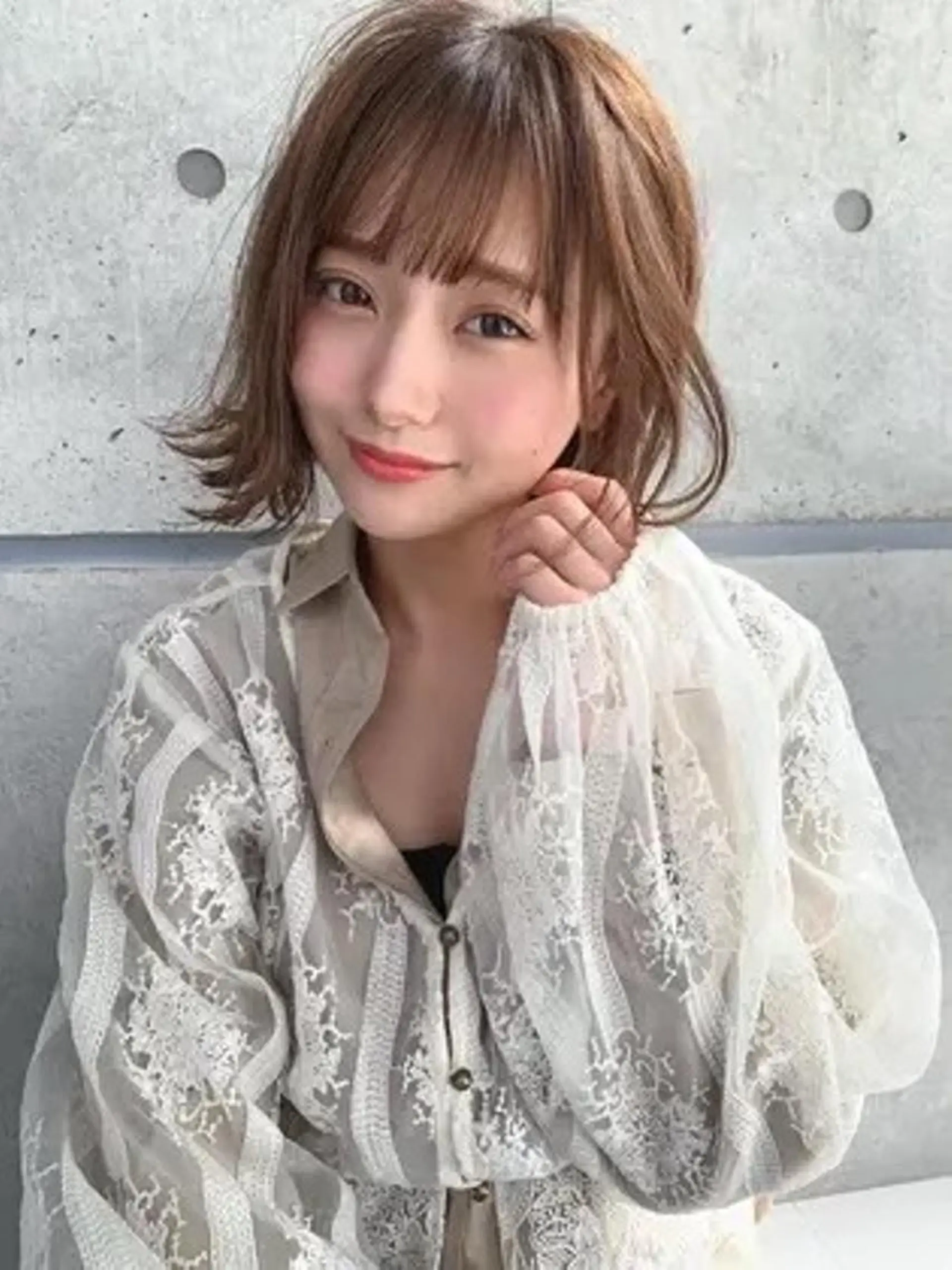 ミディアム 上品♡韓国冬髪 ❄️FRUITS❄️のヘアスタイル