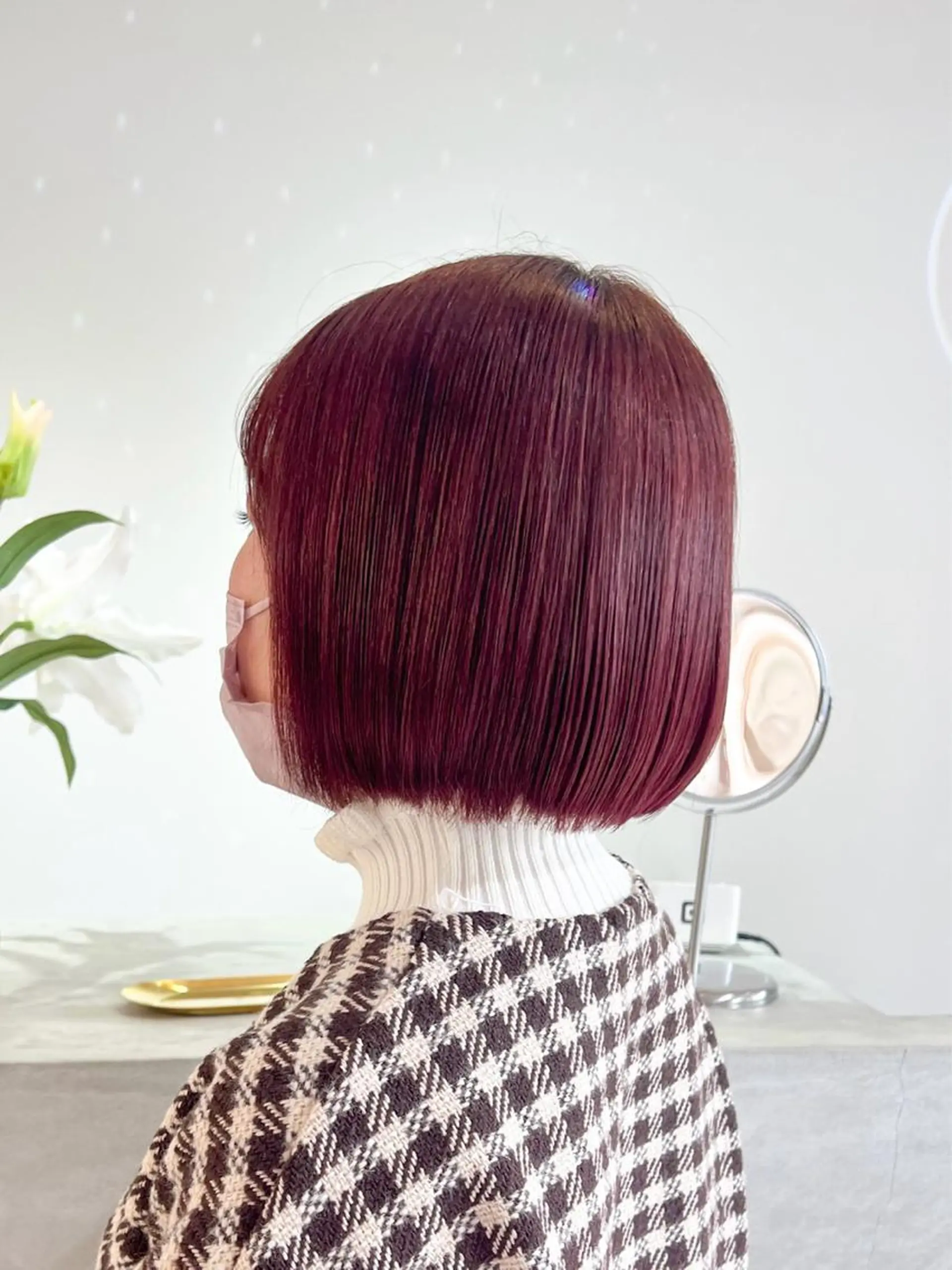 ショート カラー カシス ハイトーンカラー ピンクカラー 🎀ダブルカラー/ ピンク×ガーリー🎀のヘアスタイル