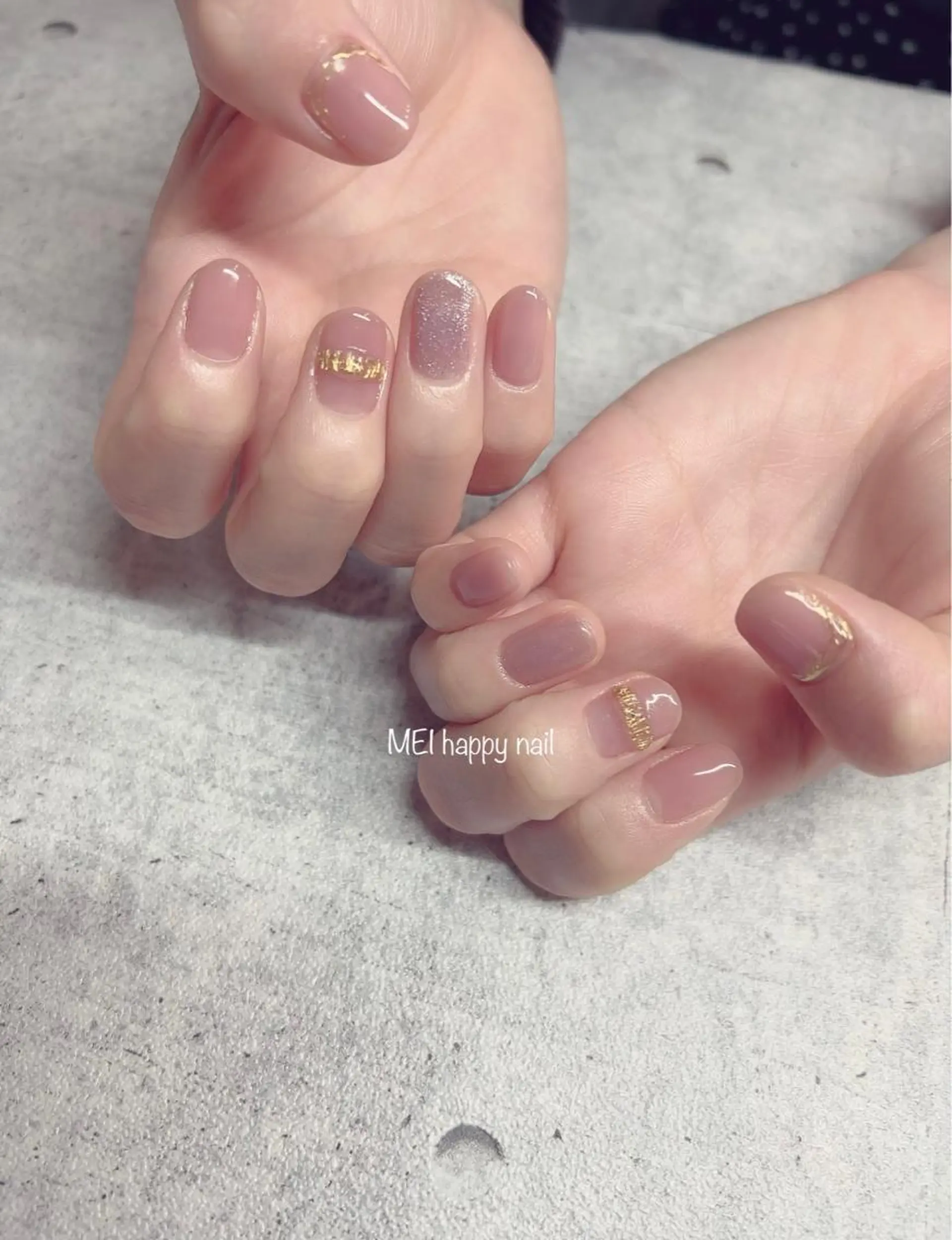 ネイル 北浦和 自爪育成ケアのネイルデザイン