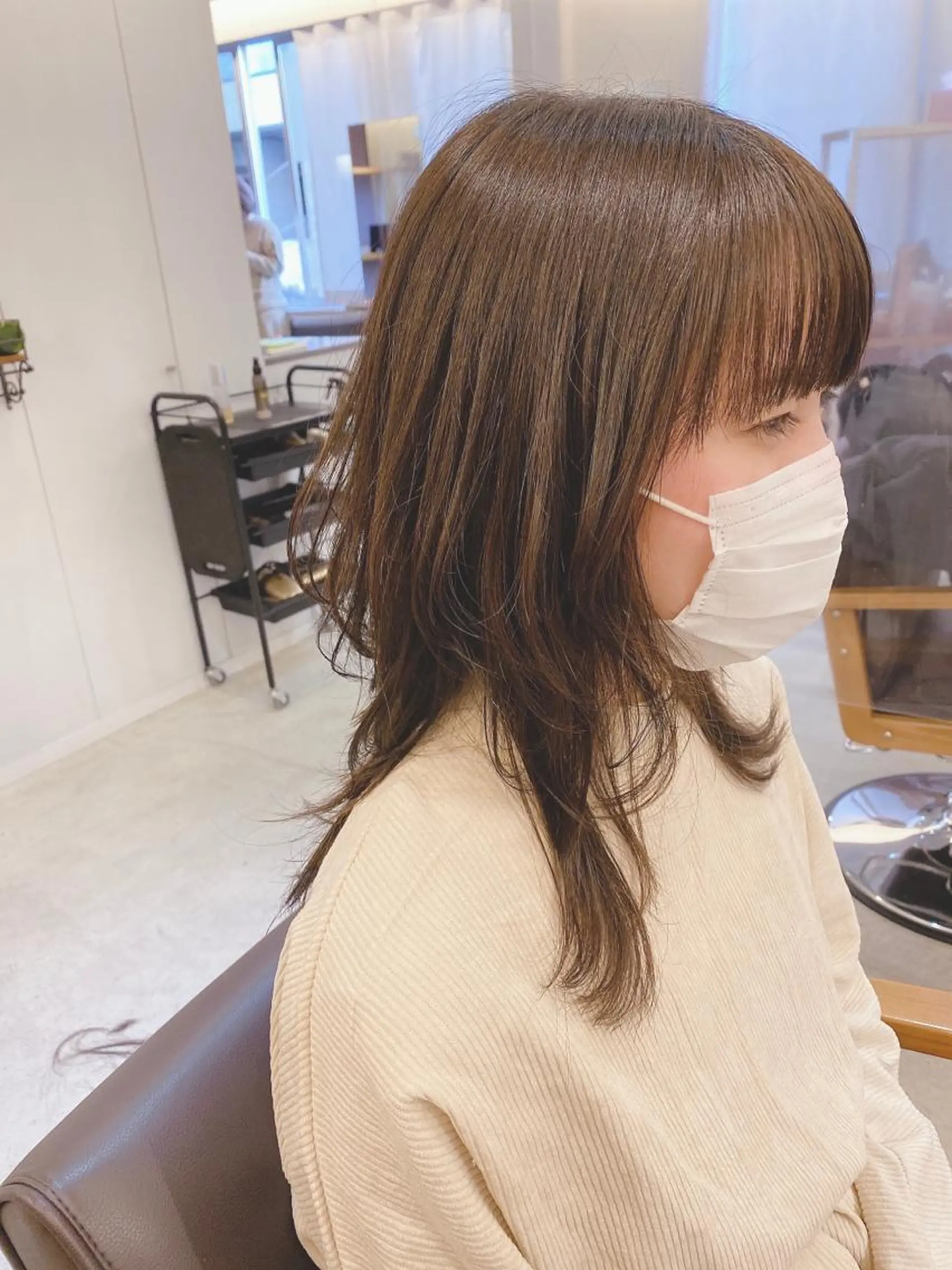ロング 顔周りデザイン/ ママ美容師/濱ほのかのヘアスタイル