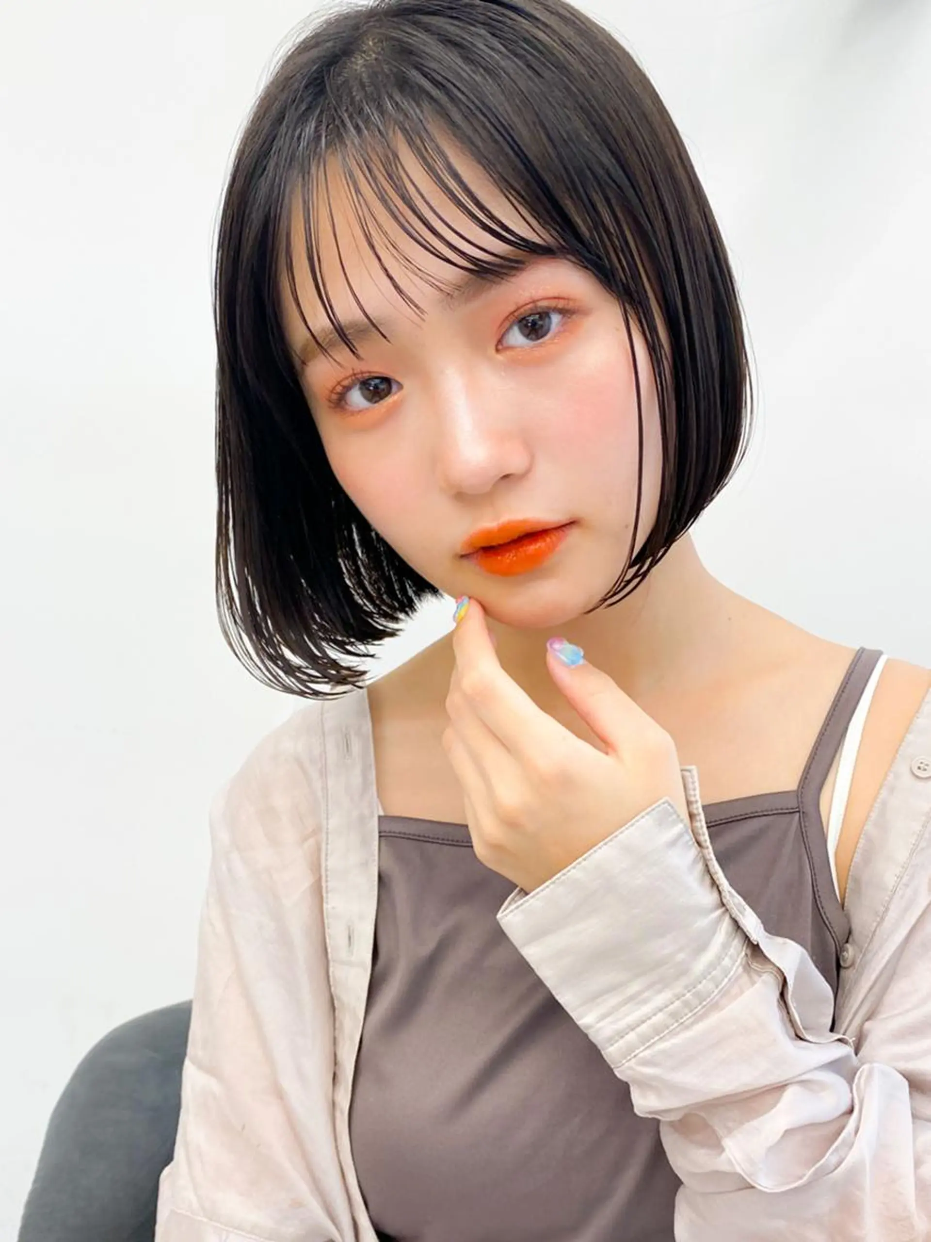 ショート 🌸韓国カラー🌸 髪質改善🌸桃花のヘアスタイル