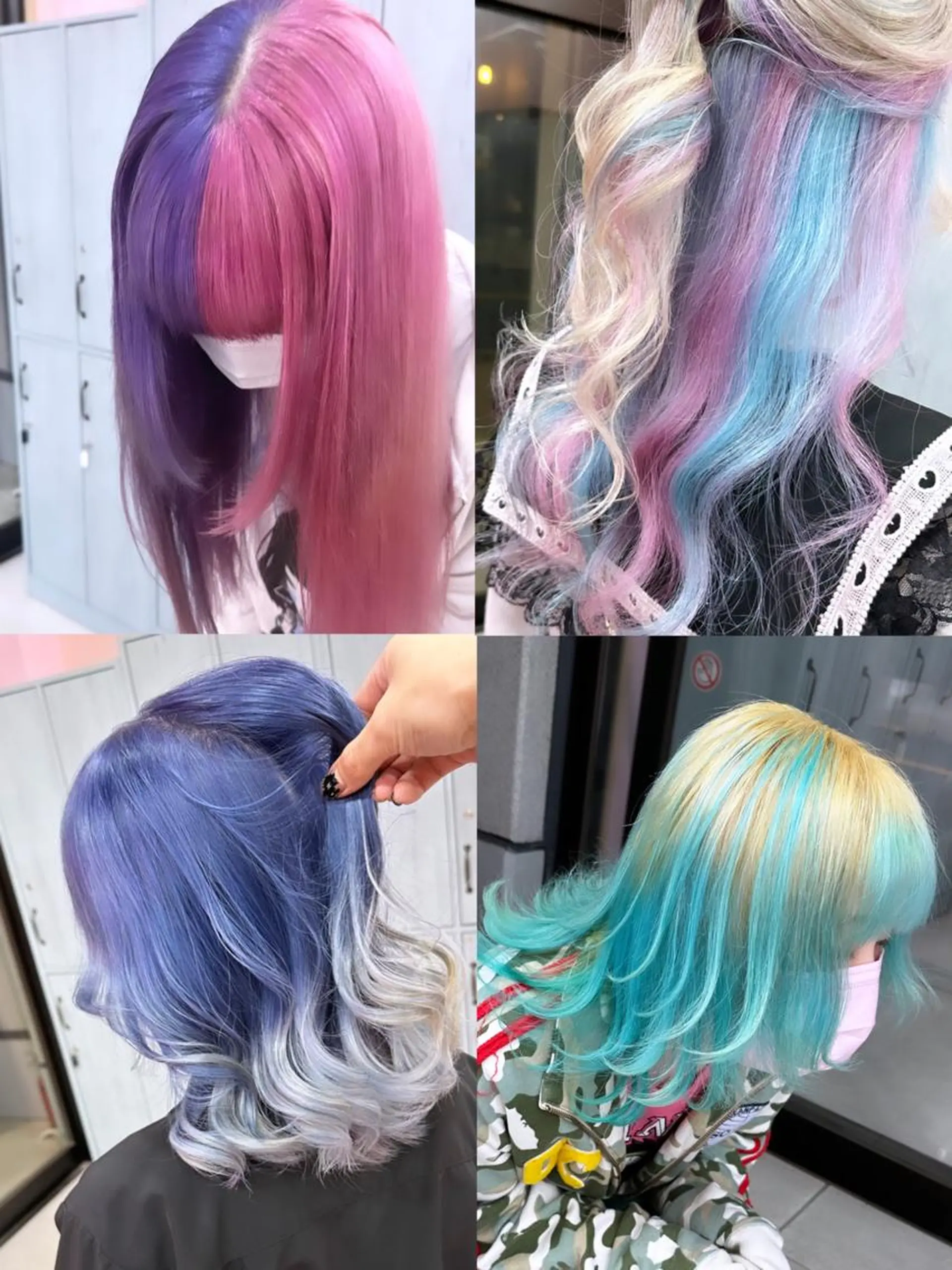 ロング カラー アッシュ アッシュグレー アッシュグレージュ バレイヤージュ ミストバング ヘアカラー トリートメント ブリーチ人気No.1 MANATO🎨🌈のヘアスタイル