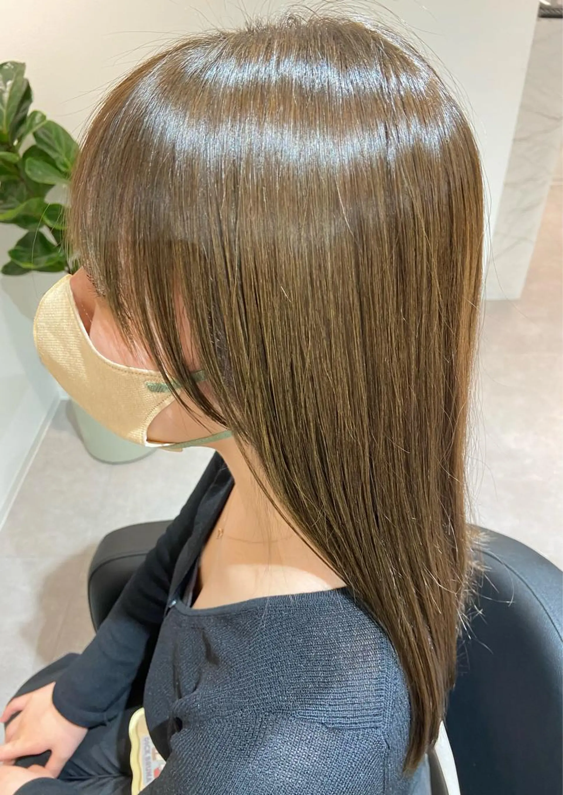 ロング カラー ベージュカラー オリーブベージュ Le un所属・Leun（ルアン） 奥村綾菜のヘアスタイル