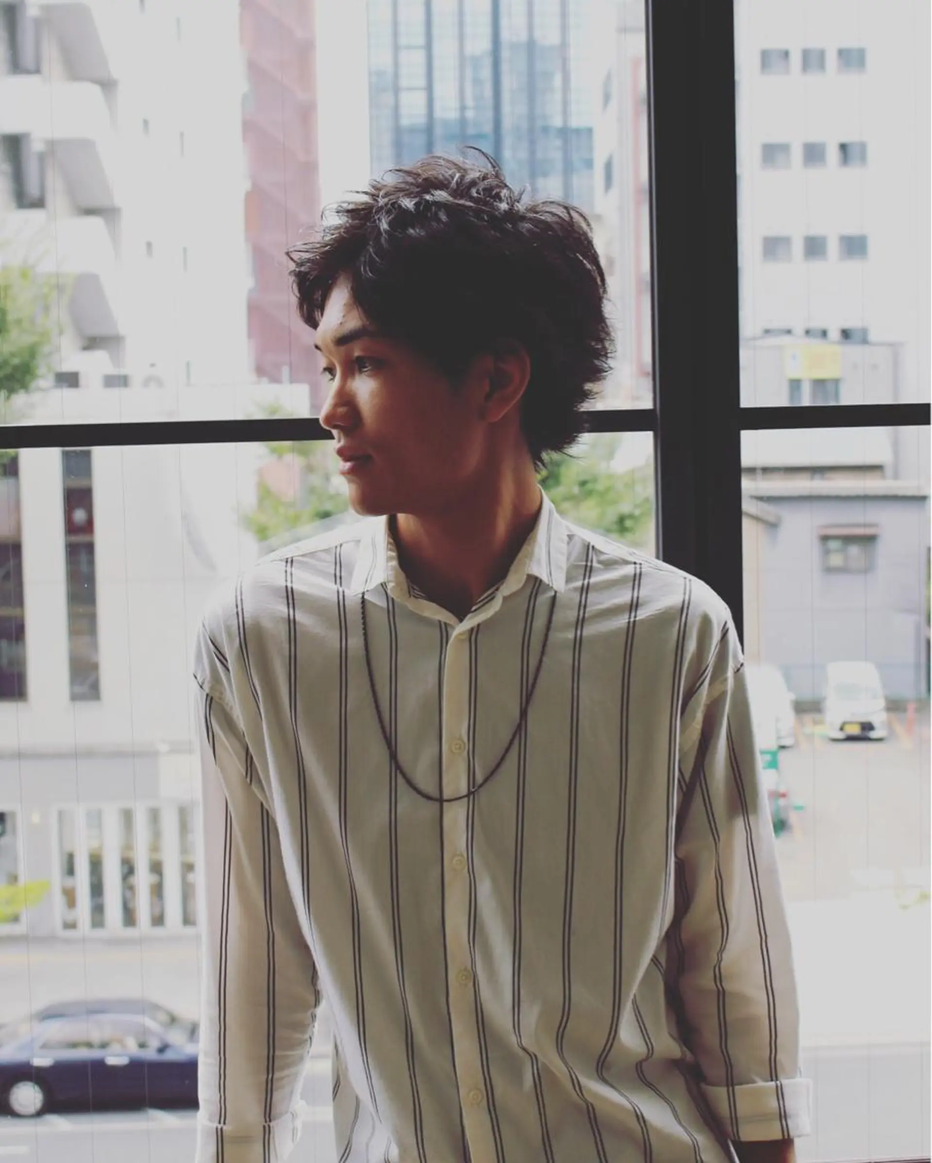 ショート パーマ メンズ メンズパーマ カット パーマ 吉岡 昌吾のヘアスタイル