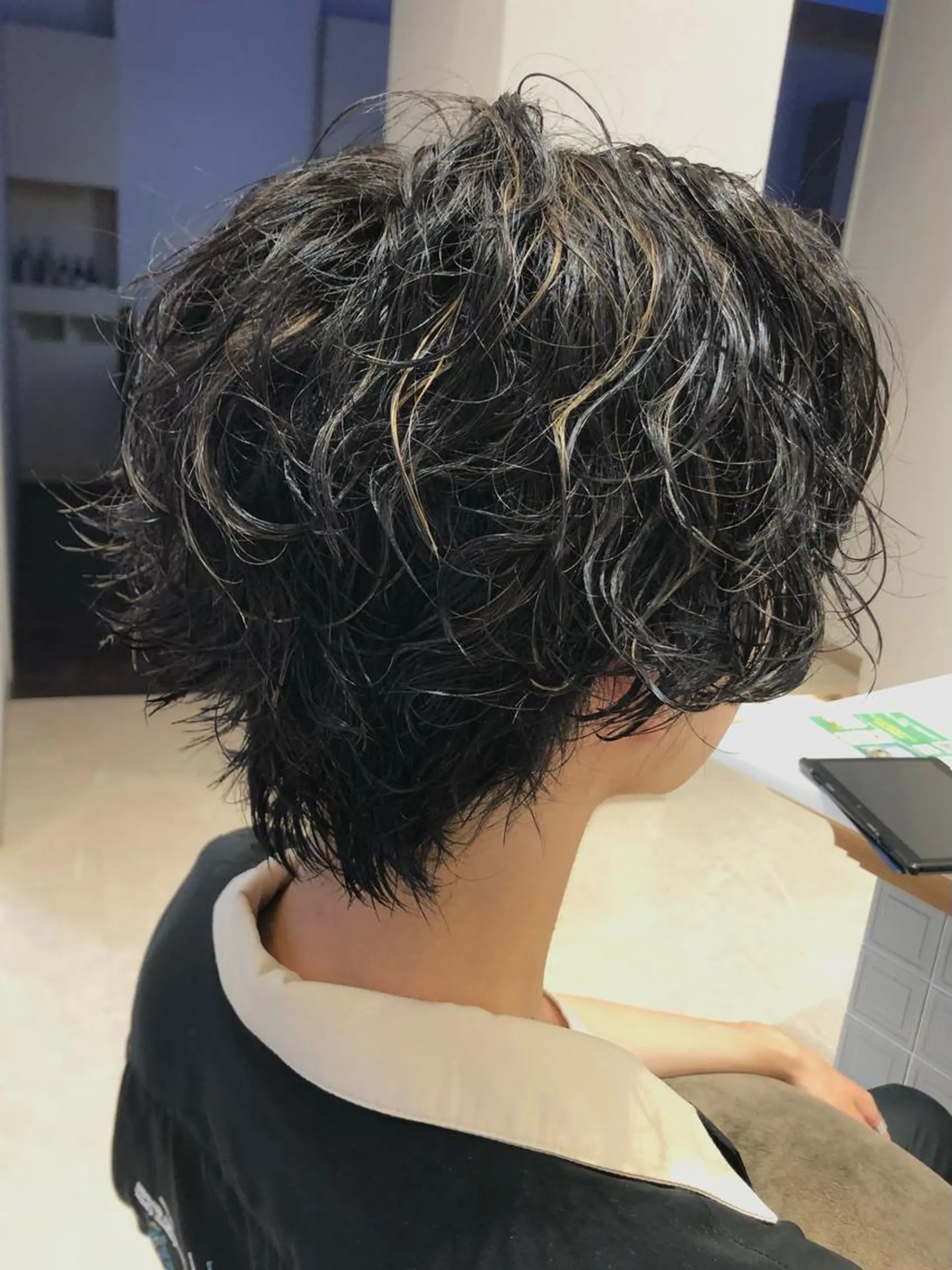 ショート カラー パーマ メンズ 小林 優太　メンズパーマ✨のヘアスタイル