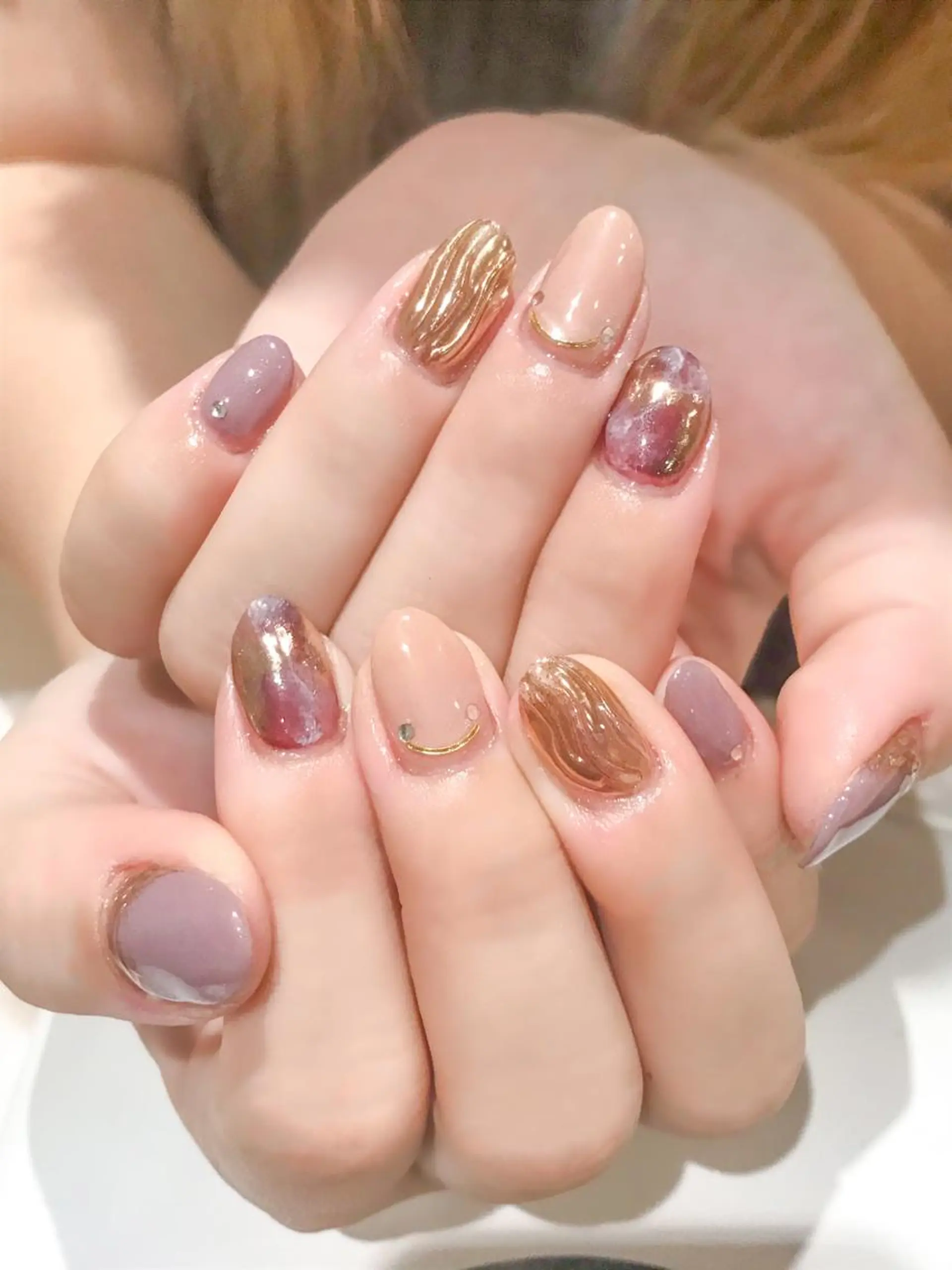 ネイル ゴールド Nyanco Nailのネイルデザイン
