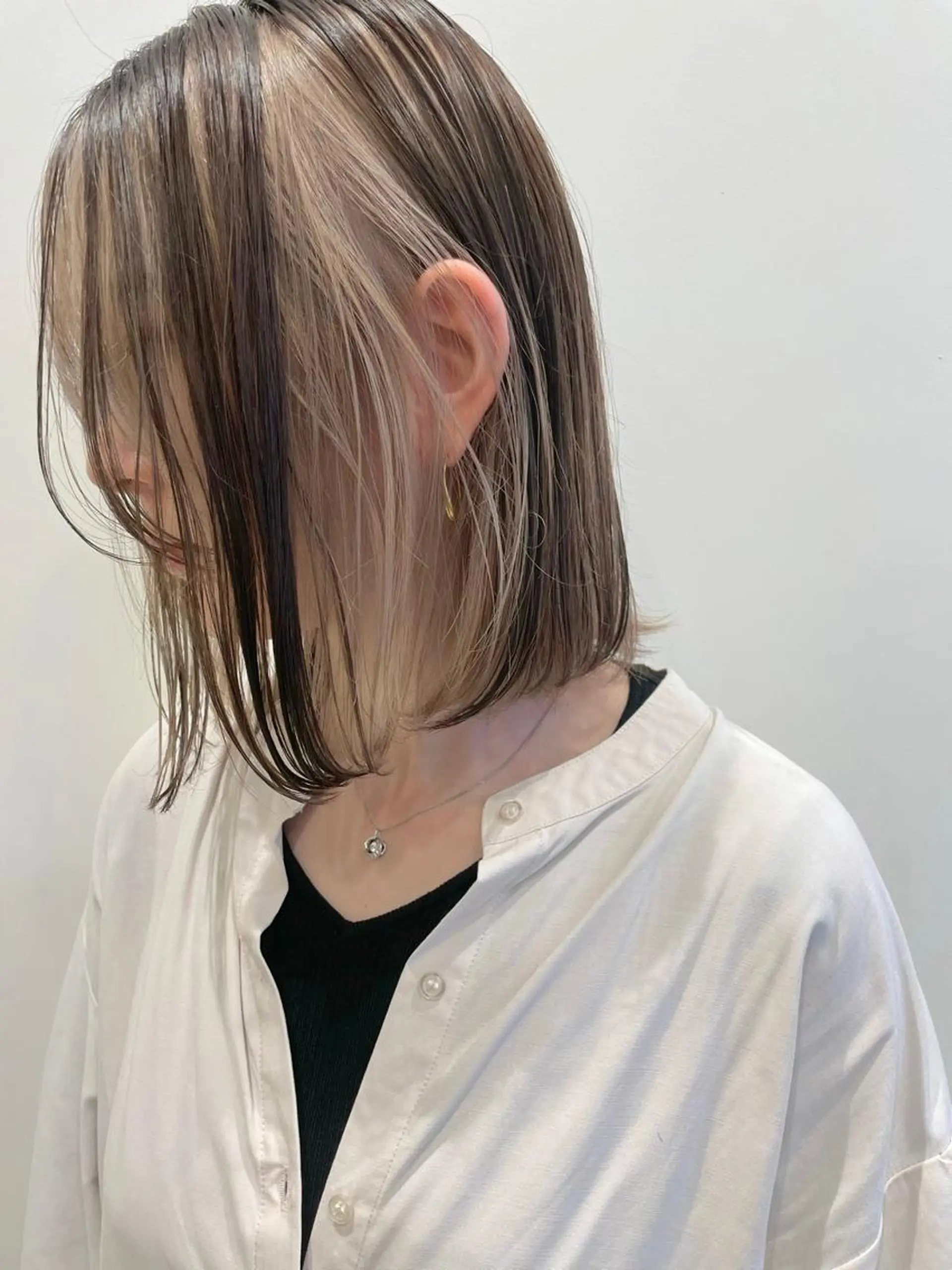 ショート カラー インナーカラー ボブ メンズ特化 パーマ/オザワのヘアスタイル