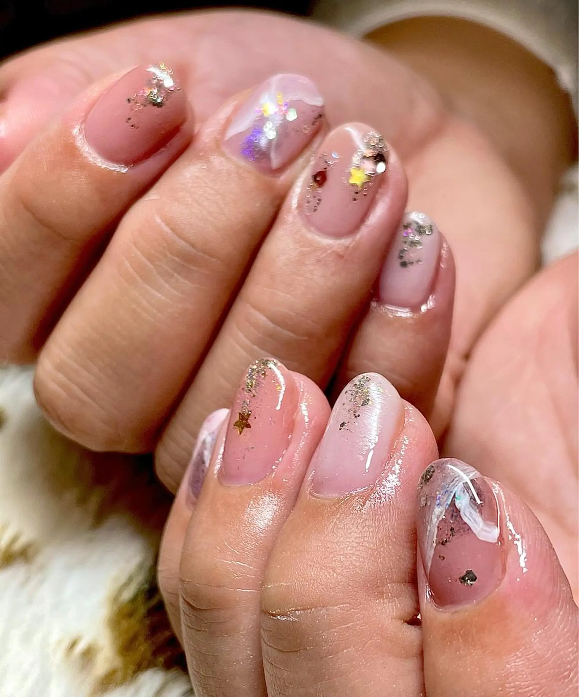 カラー パーマ ヘアアレンジ メンズ キッズ ネイル マツエク・マツパ キラキラネイル nail&eye Aoのマツエク・マツパデザイン