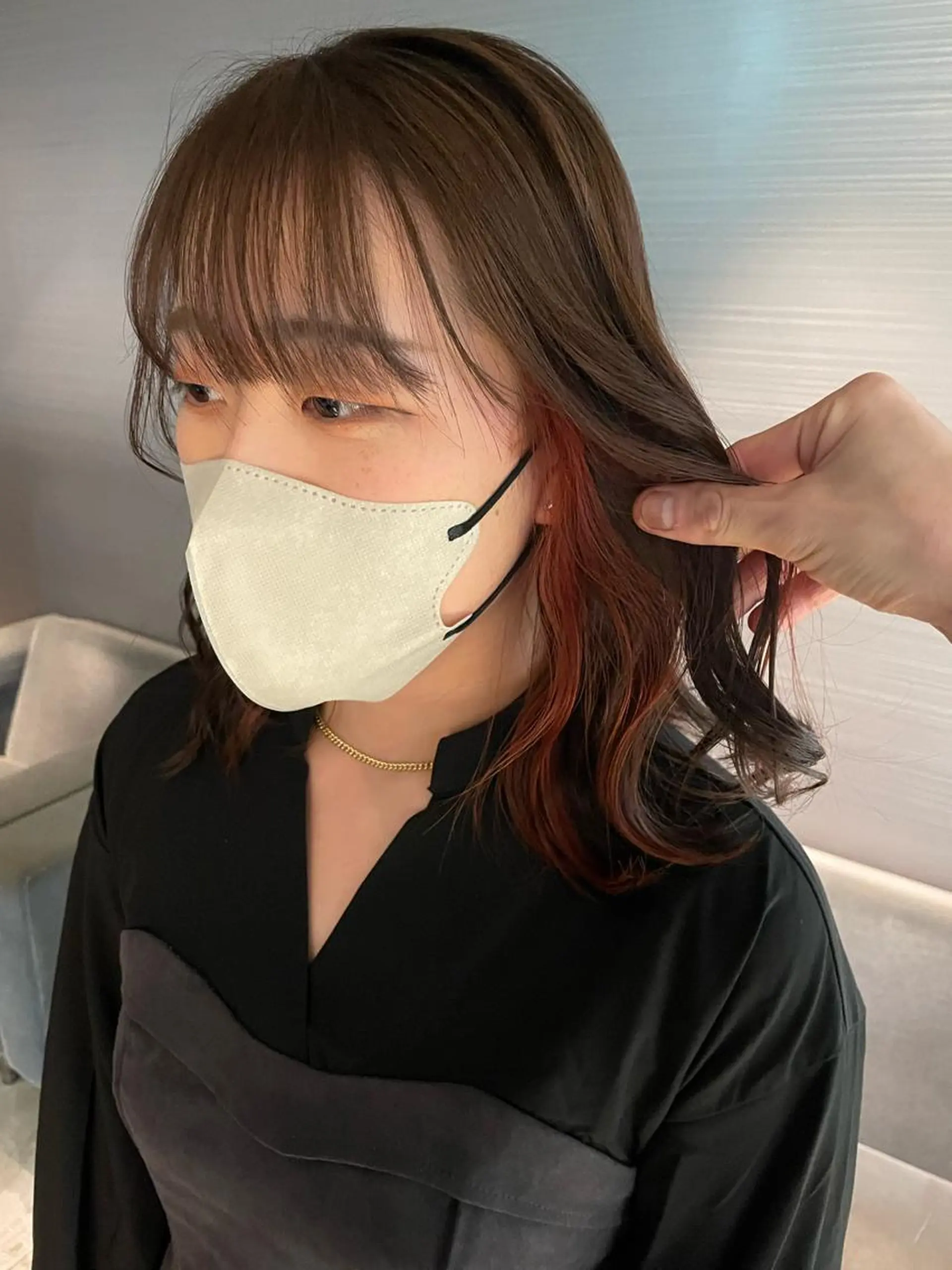 ミディアム AO所属・ボブ/艶カラー/ 縮毛矯正/寺岡祐斗のヘアスタイル