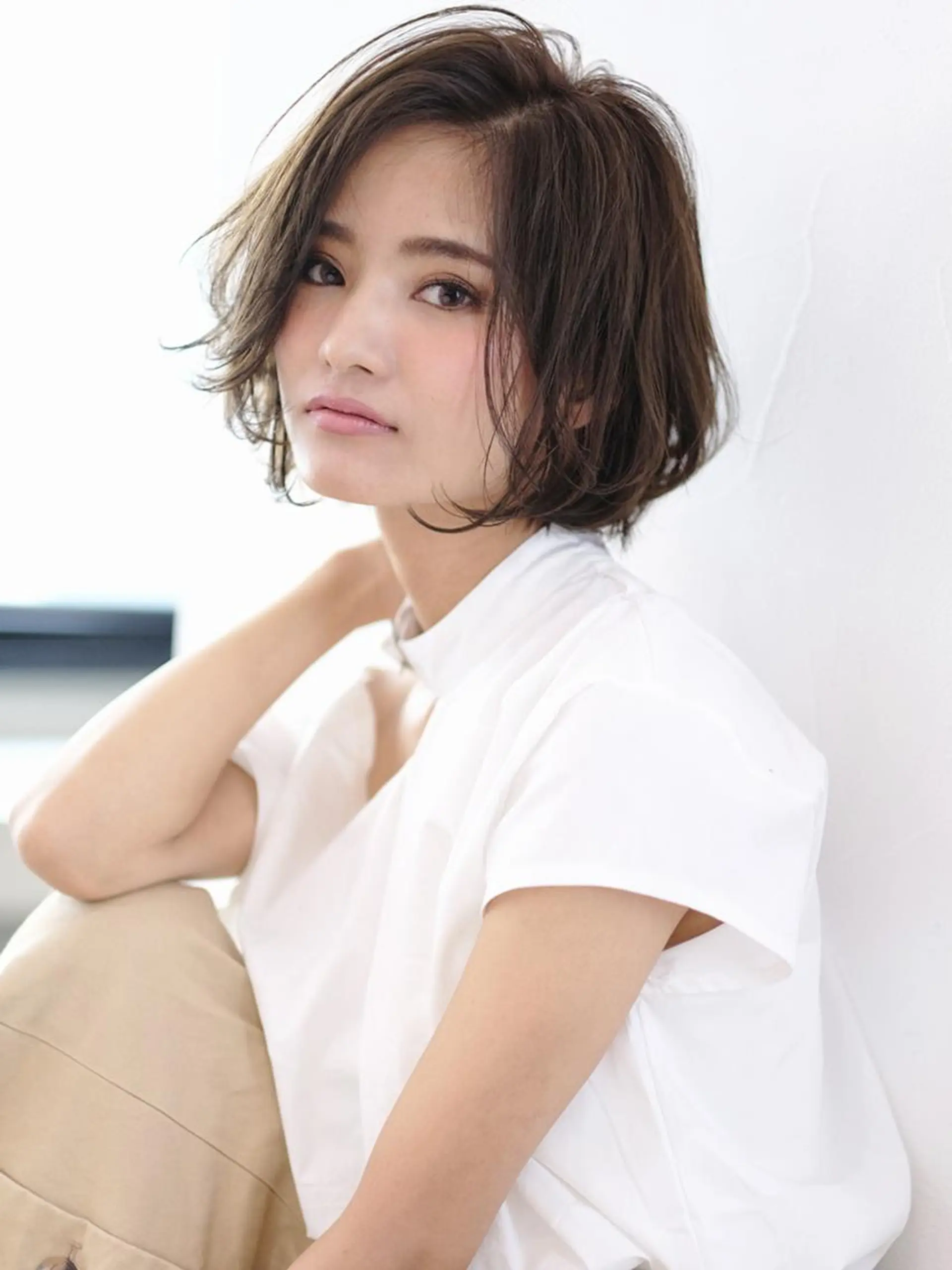 ミディアム カラー パーマ ヘアアレンジ ボブ ITbyALBUM 中野店のヘアスタイル