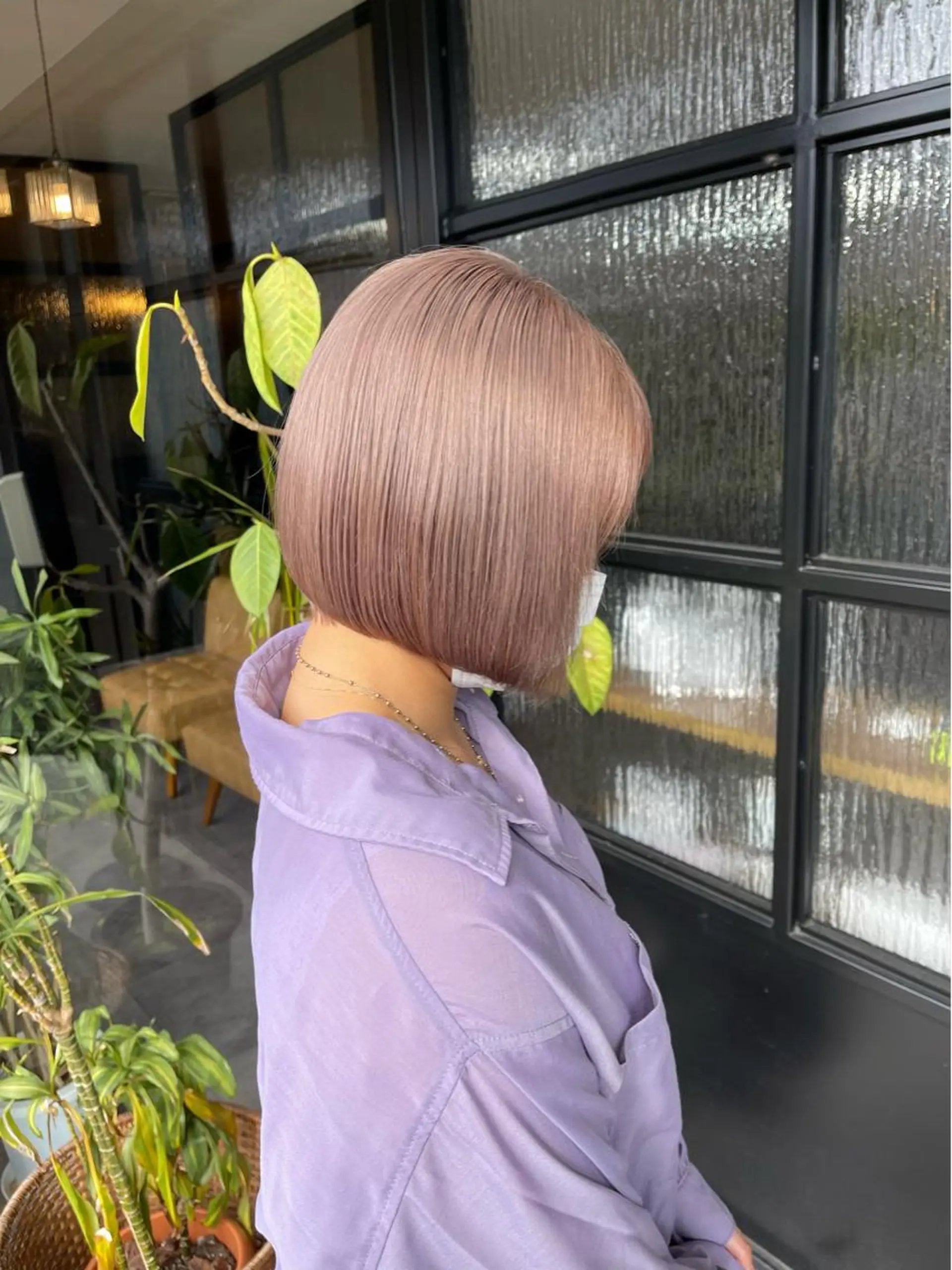 カラー ベージュカラー ピンクカラー ピンクベージュ ヘアカラー 掛川美容師 chikakoのヘアスタイル