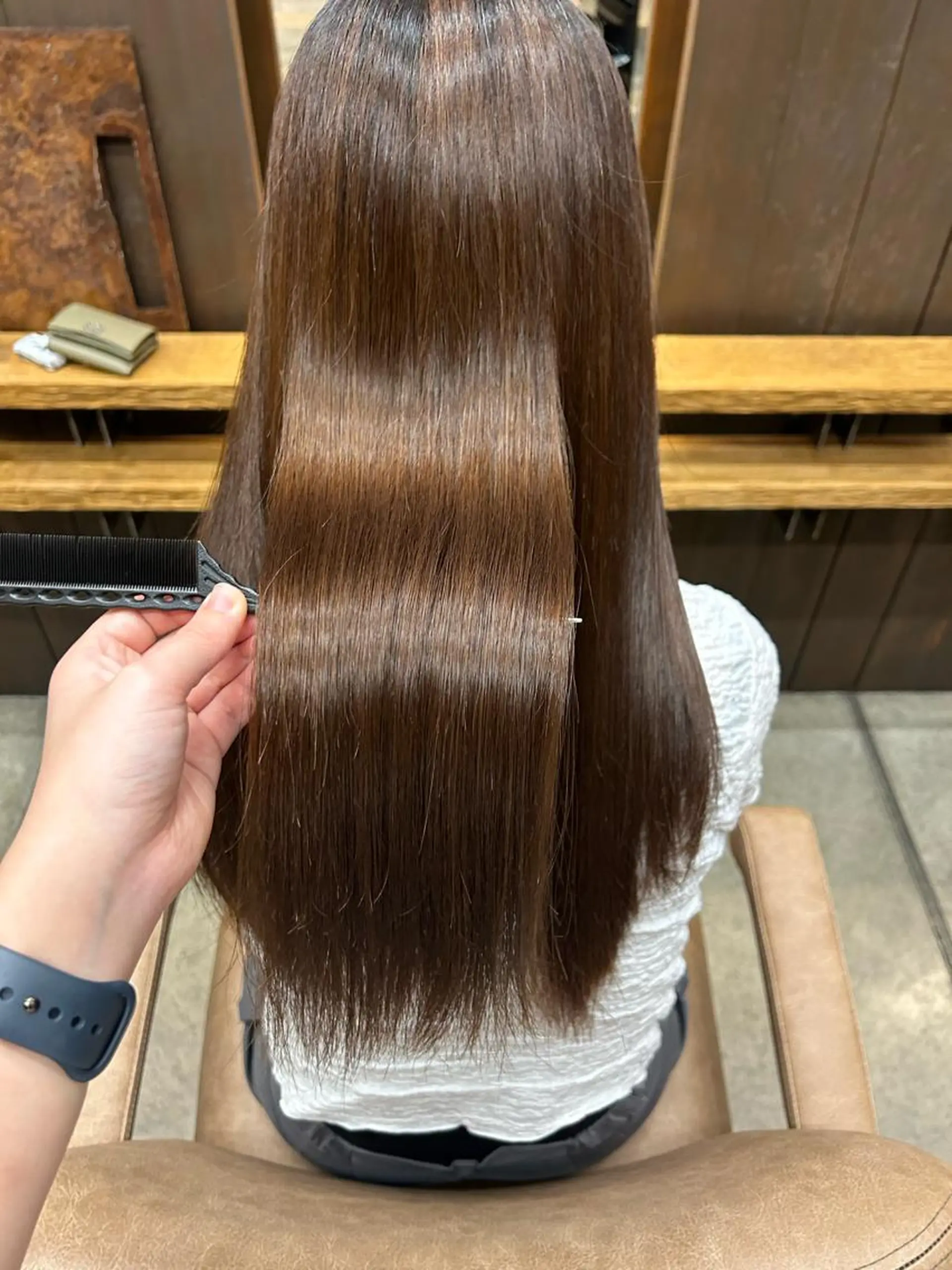 ロング 縮毛矯正 畑中 希望のヘアスタイル