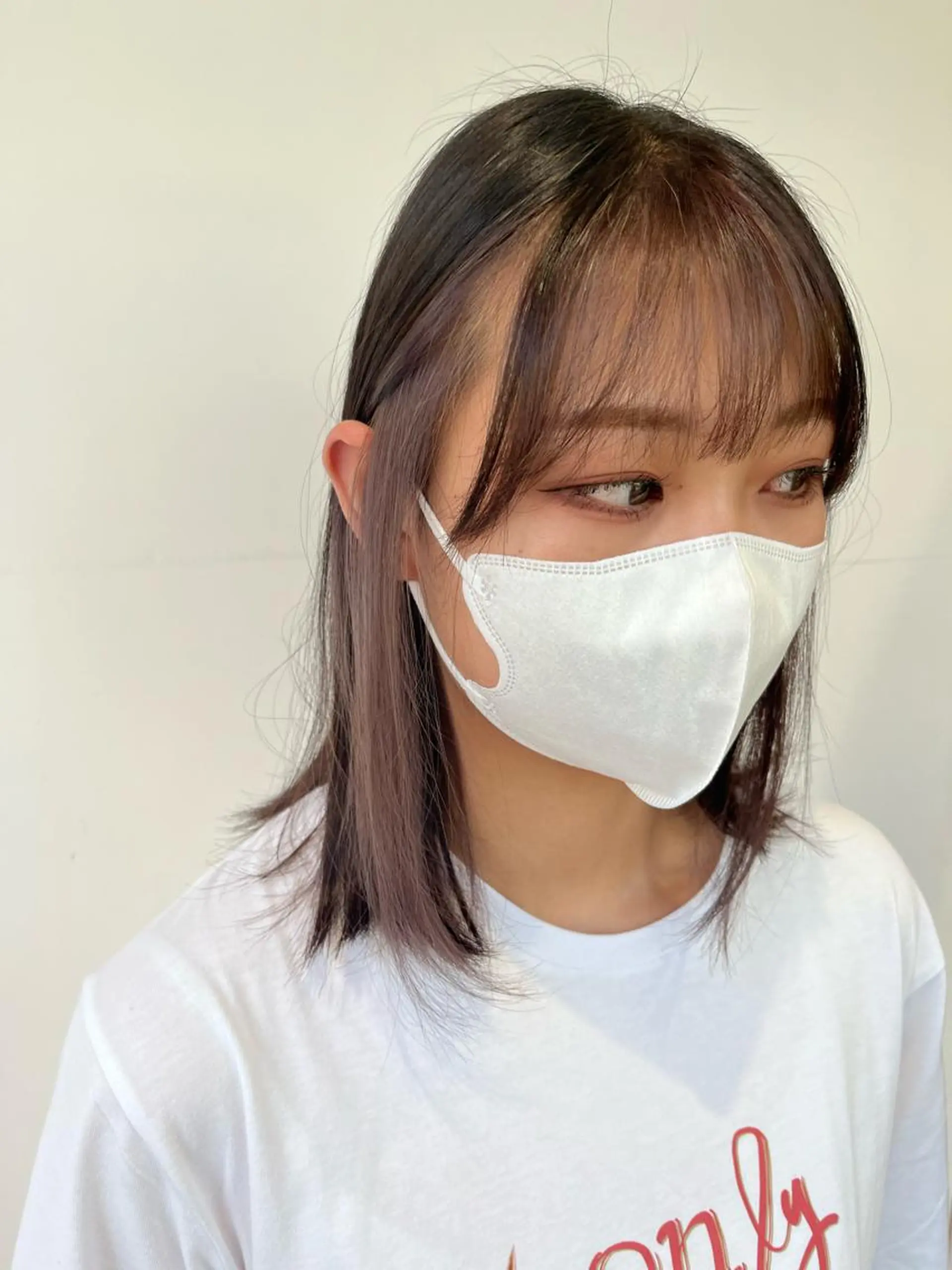 ミディアム カラー ブリーチ インナーカラー パープルカラー dogstar小林諒 レイヤー/パーマのヘアスタイル