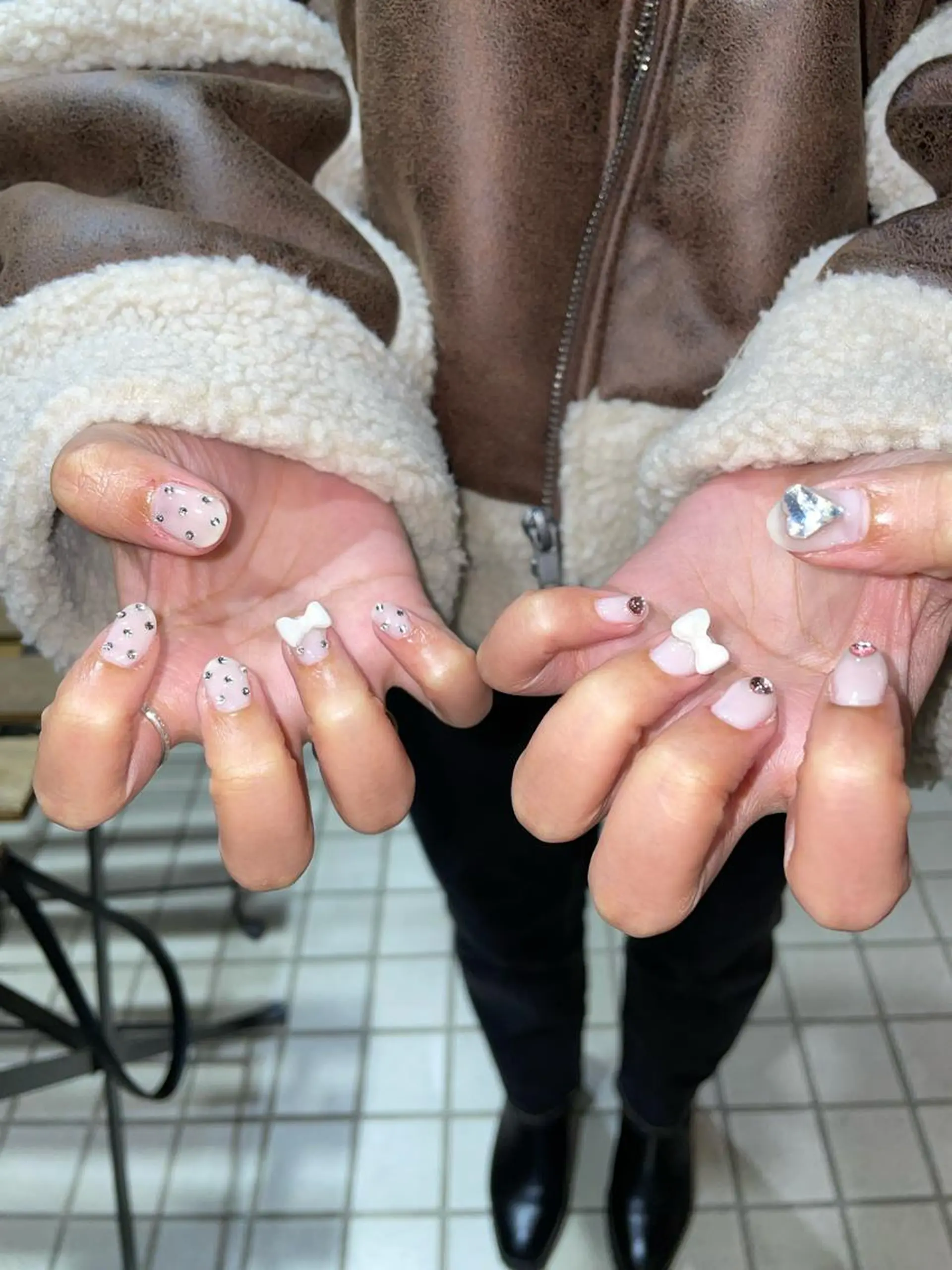 ネイル ガーリー メンズネイル ハンドネイル メンズ/艶髪/カラー サクラ🌸のヘアスタイル