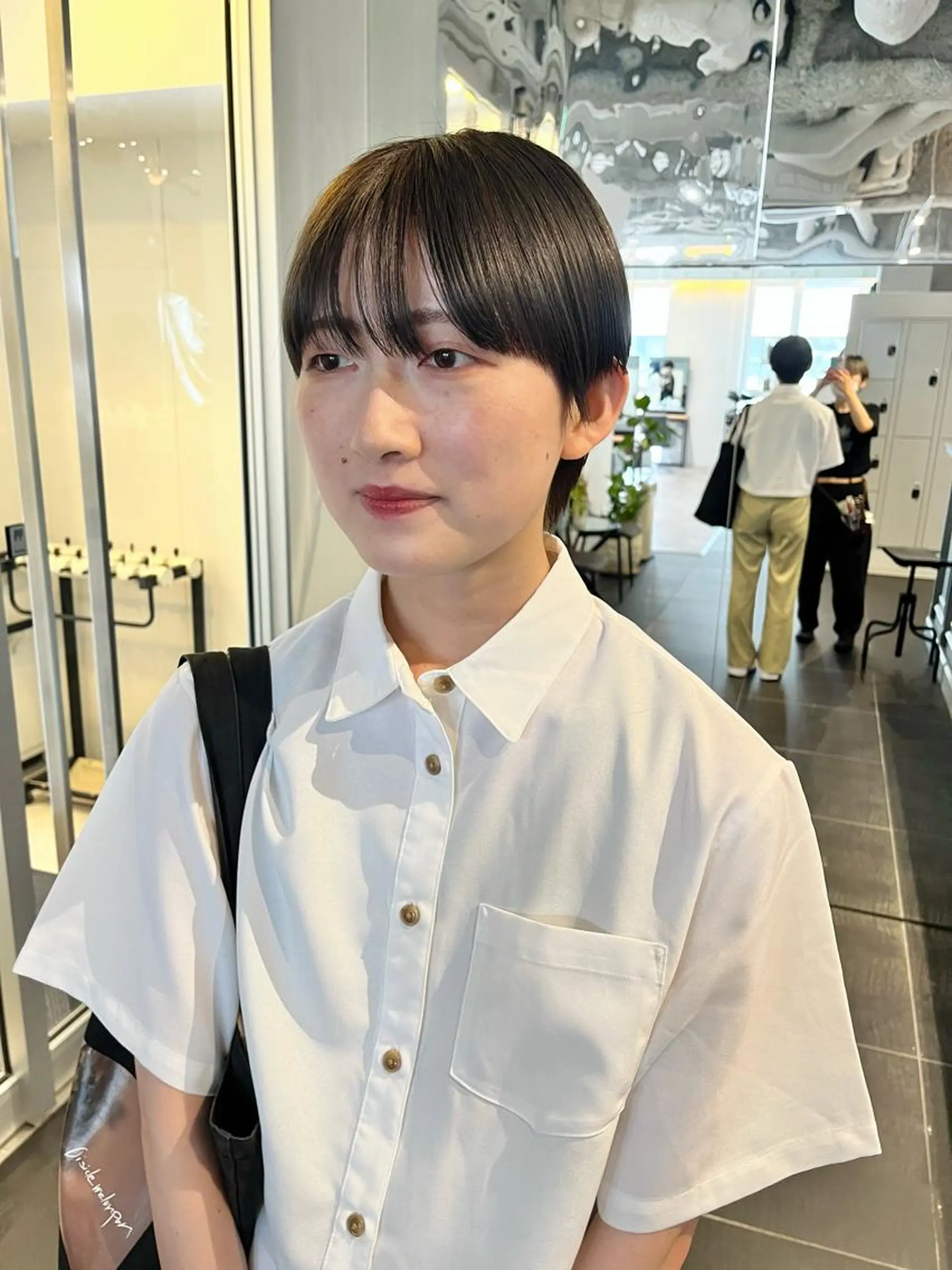 ショート カラー ショートボブ ハンサムショート 透明感カラー ダークグレー ダークグレージュ カット ヘアカラー ショート/パーマ/ カラー/FUKOのヘアスタイル