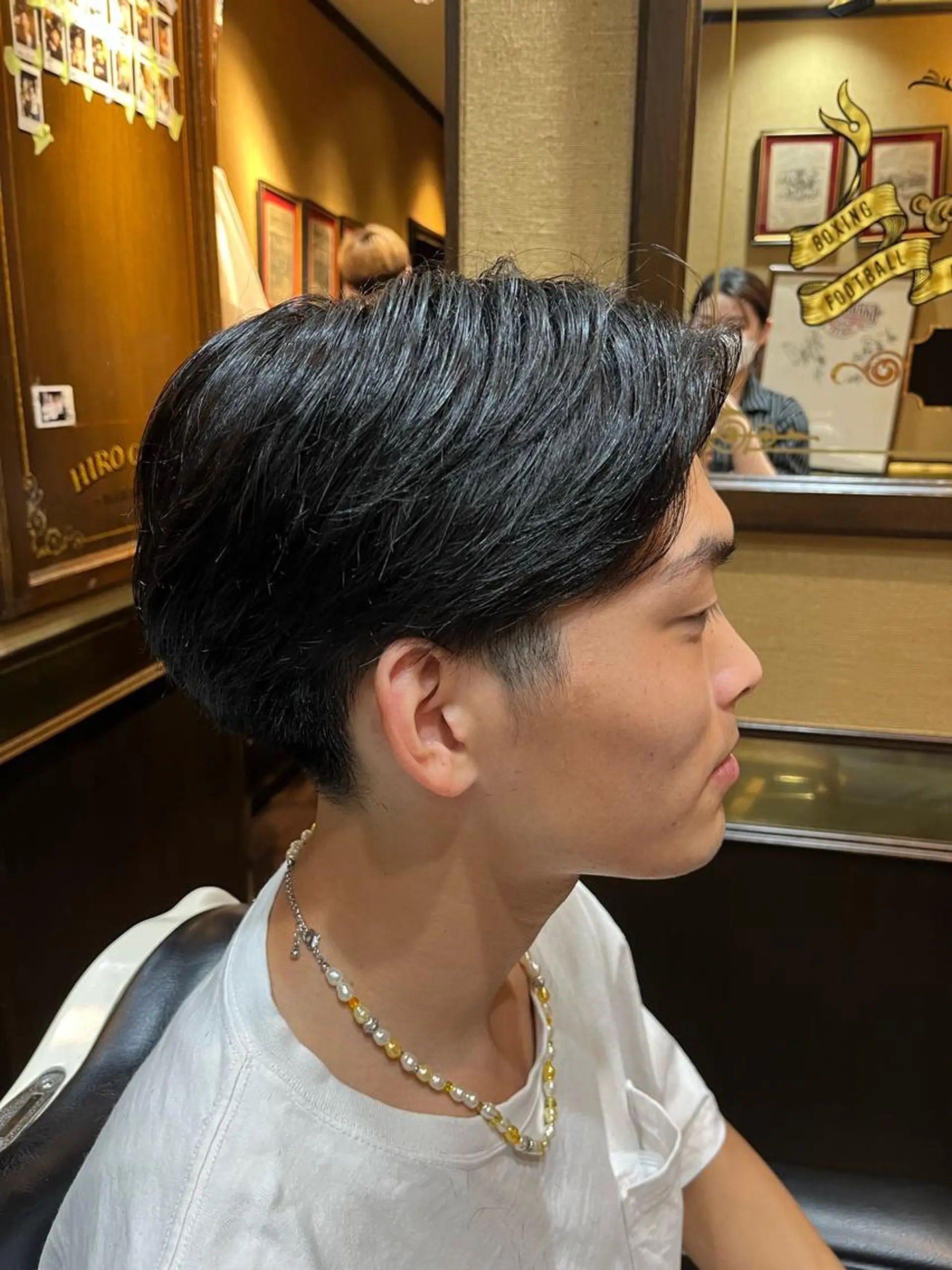 ショート メンズ センターパート UNTRACE -BARBER SHOP所属・工藤 千織のヘアスタイル