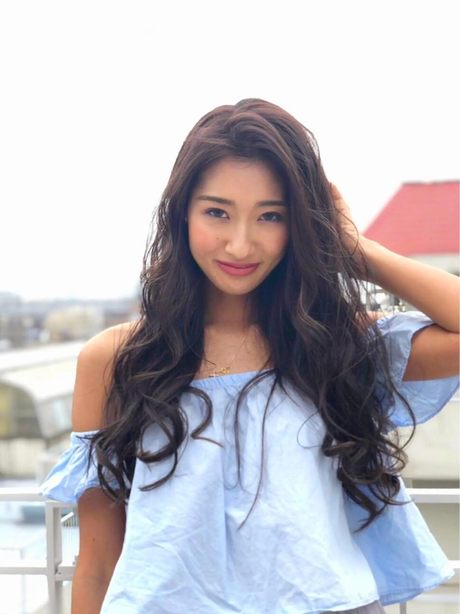 ロング カラー 柳下 涼のヘアスタイル