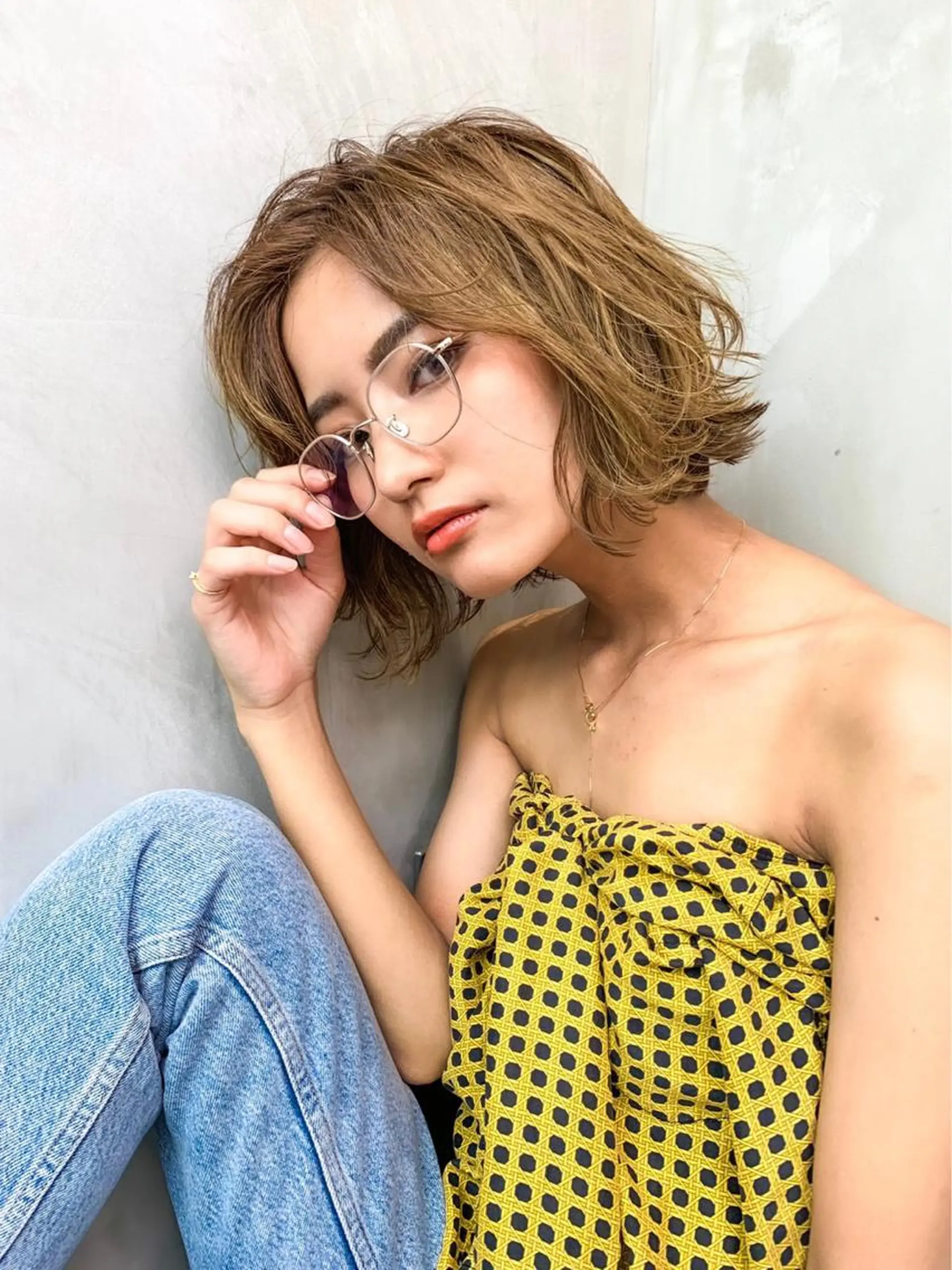 ミディアム カラー カット ヘアカラー トリートメント 🉐レイヤー/塩見 弘樹🉐渋谷のヘアスタイル