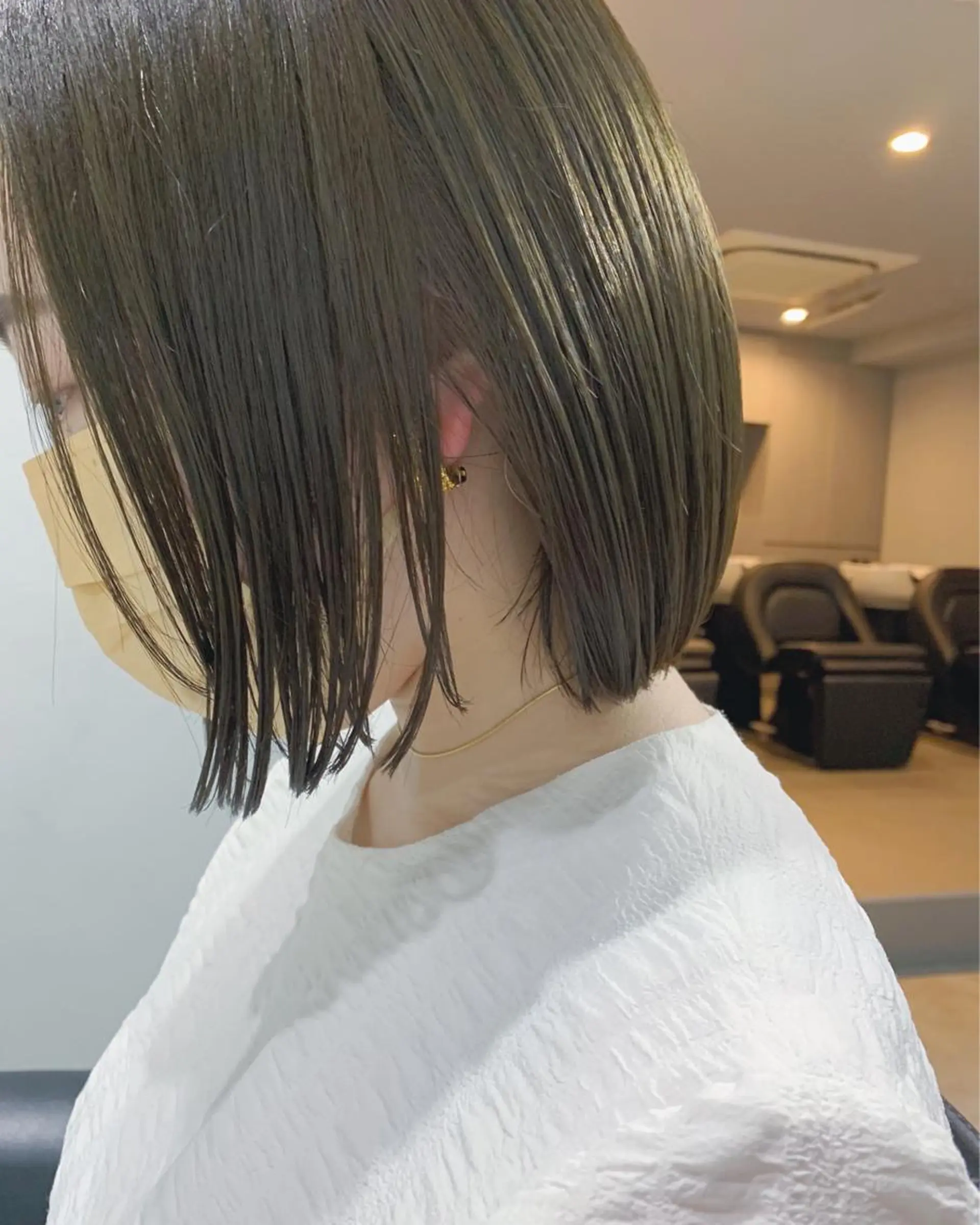 ショート カラー ボブパーマコテ巻き風 パーマNo1深江秀平のヘアスタイル