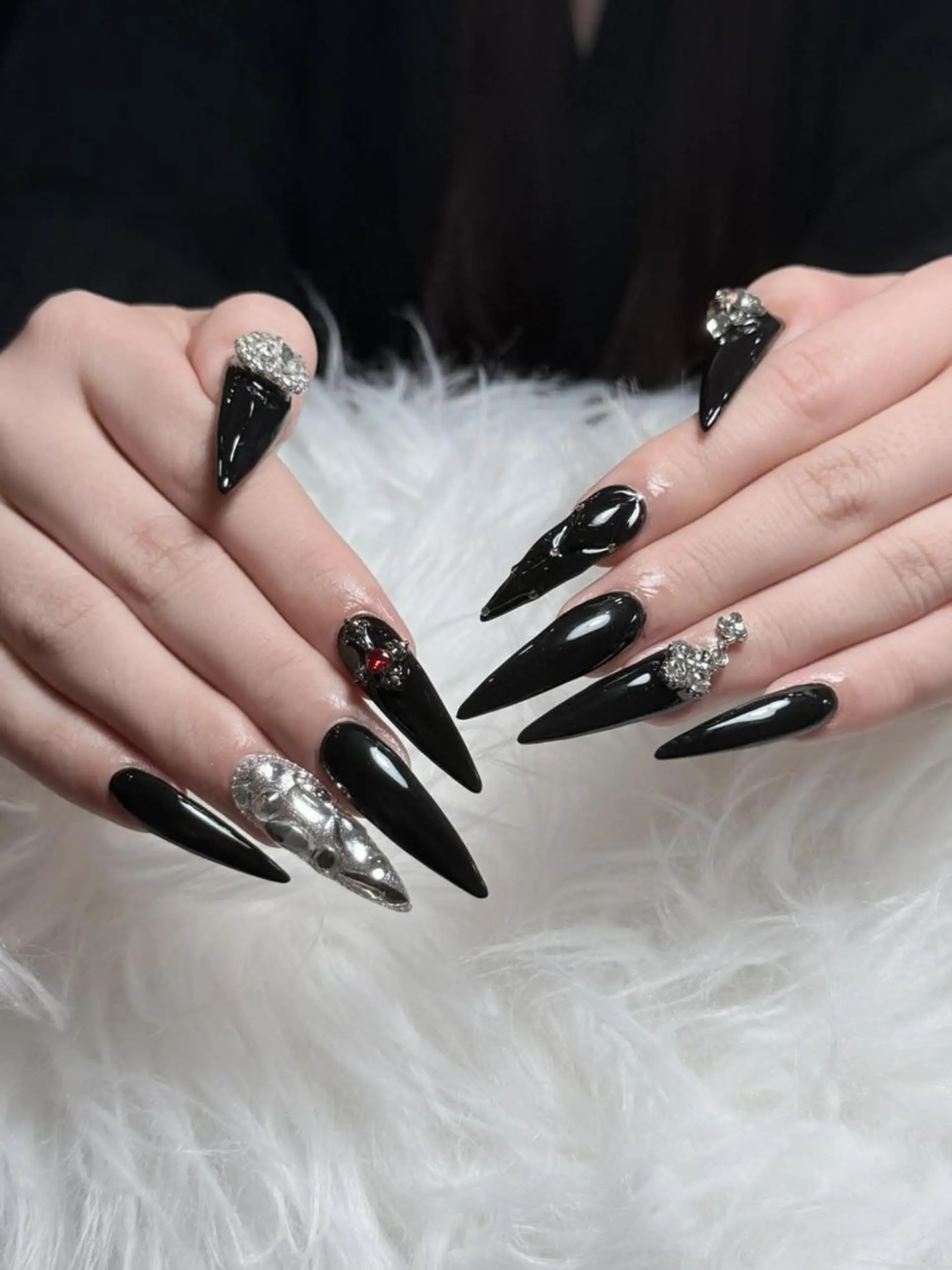 ネイル 長さ出し グラデーション 卒業式 キラキラネイル マグネットネイル Xuka Belle Nailのネイルデザイン