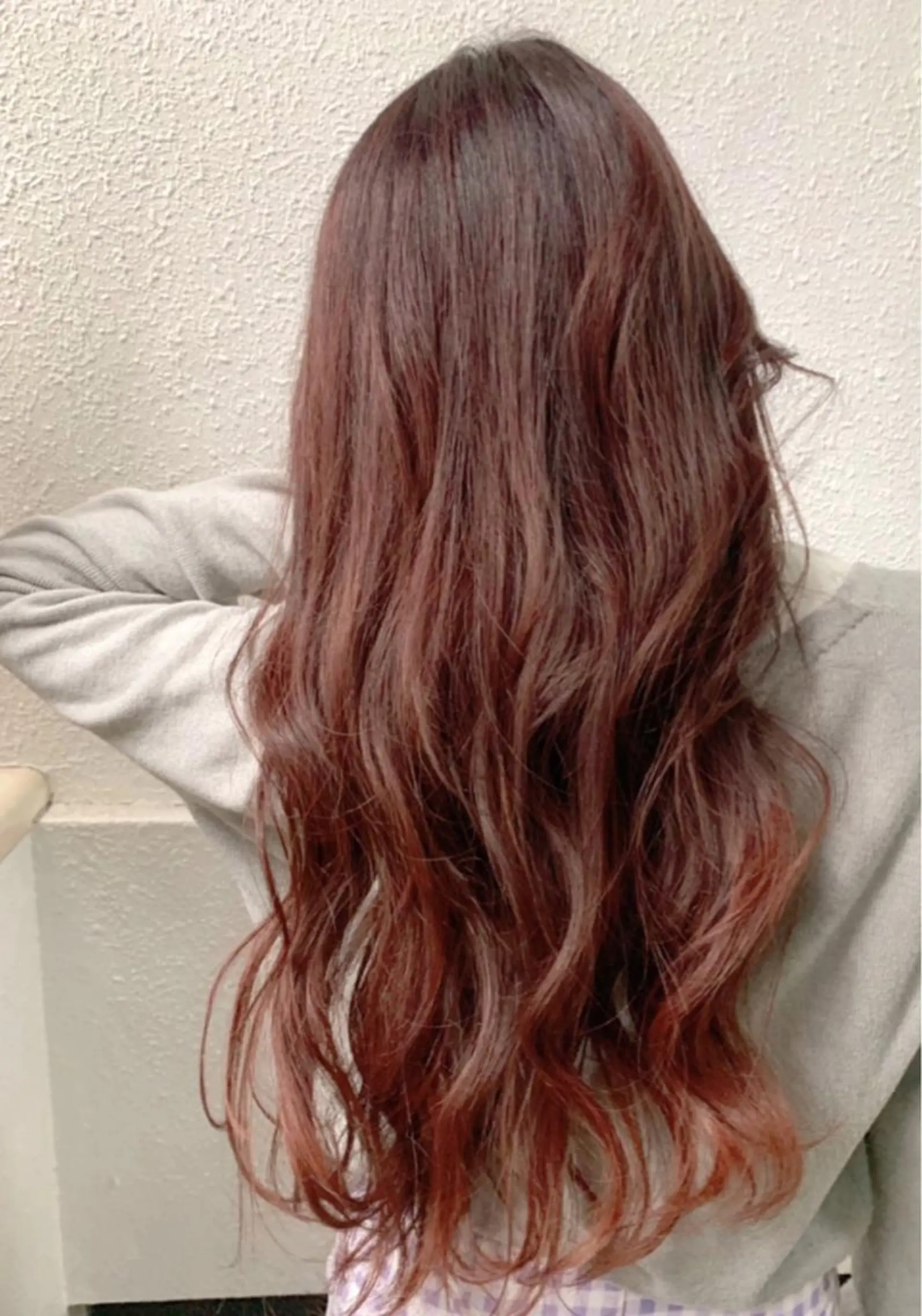 ロング カラー アッシュ バレイヤージュ ブリーチ デザインカラー グレージュ カット ヘアカラー 京都大人女性ショート 徒歩1分/秋山のヘアスタイル