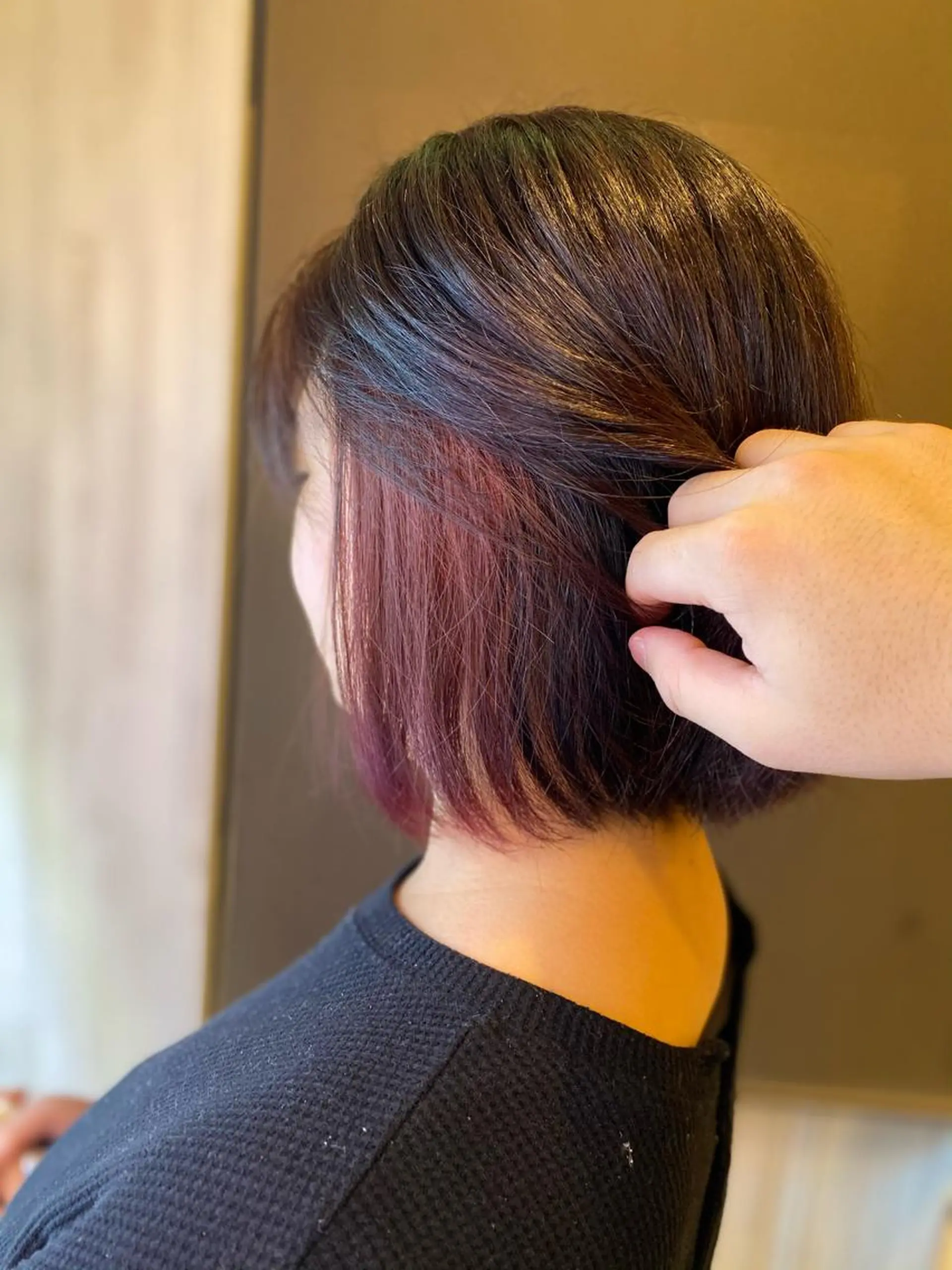 カラー インナーカラー ピンクカラー ローズカラー ヘアカラー 髪質改善 コレマツのヘアスタイル