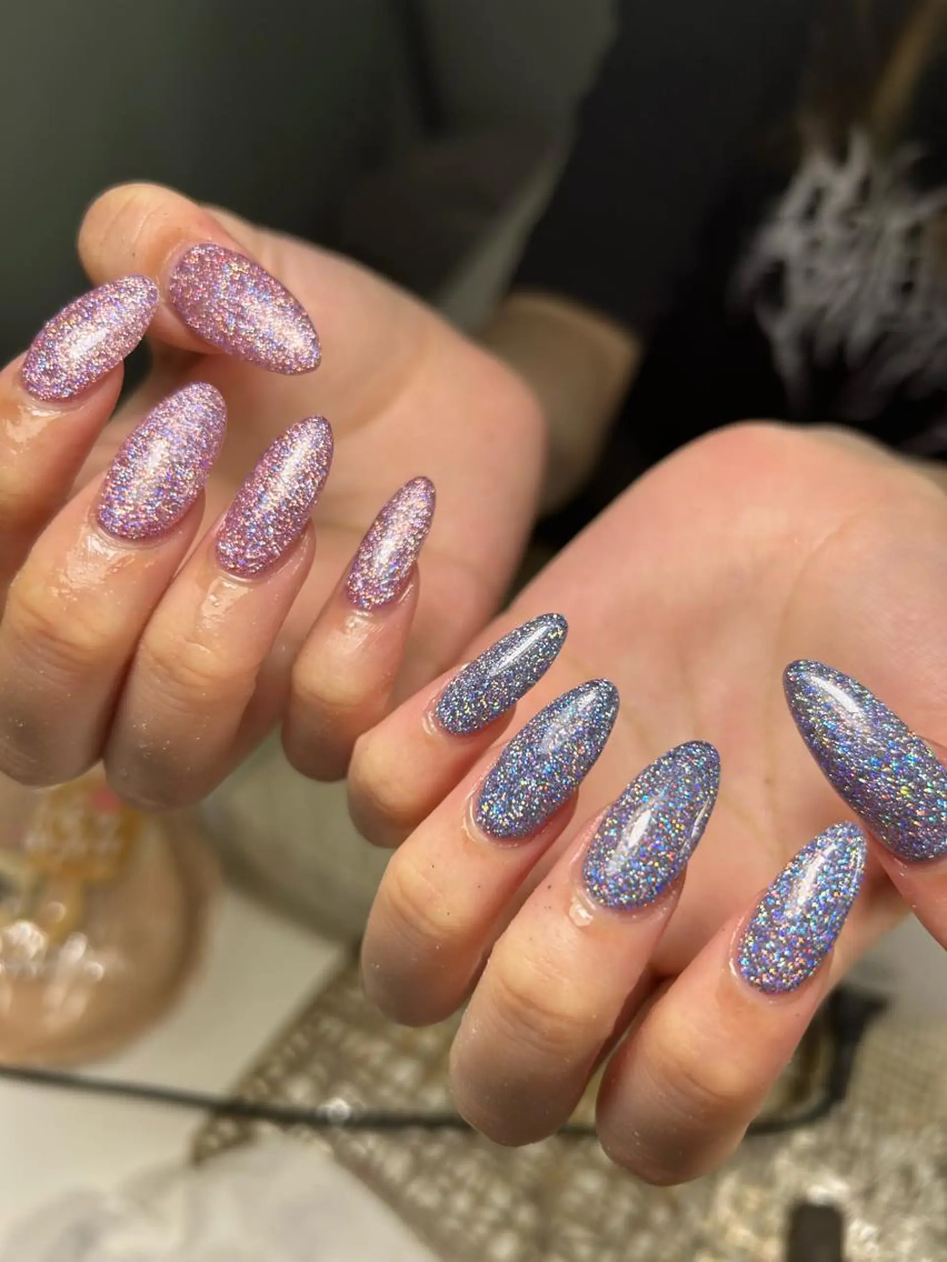 ネイル アートネイル 長さ出し ジェルネイル キラキラネイル ニュアンスネイル ハンドネイル 艶々の美爪を〜 【リリアーナ】のネイルデザイン