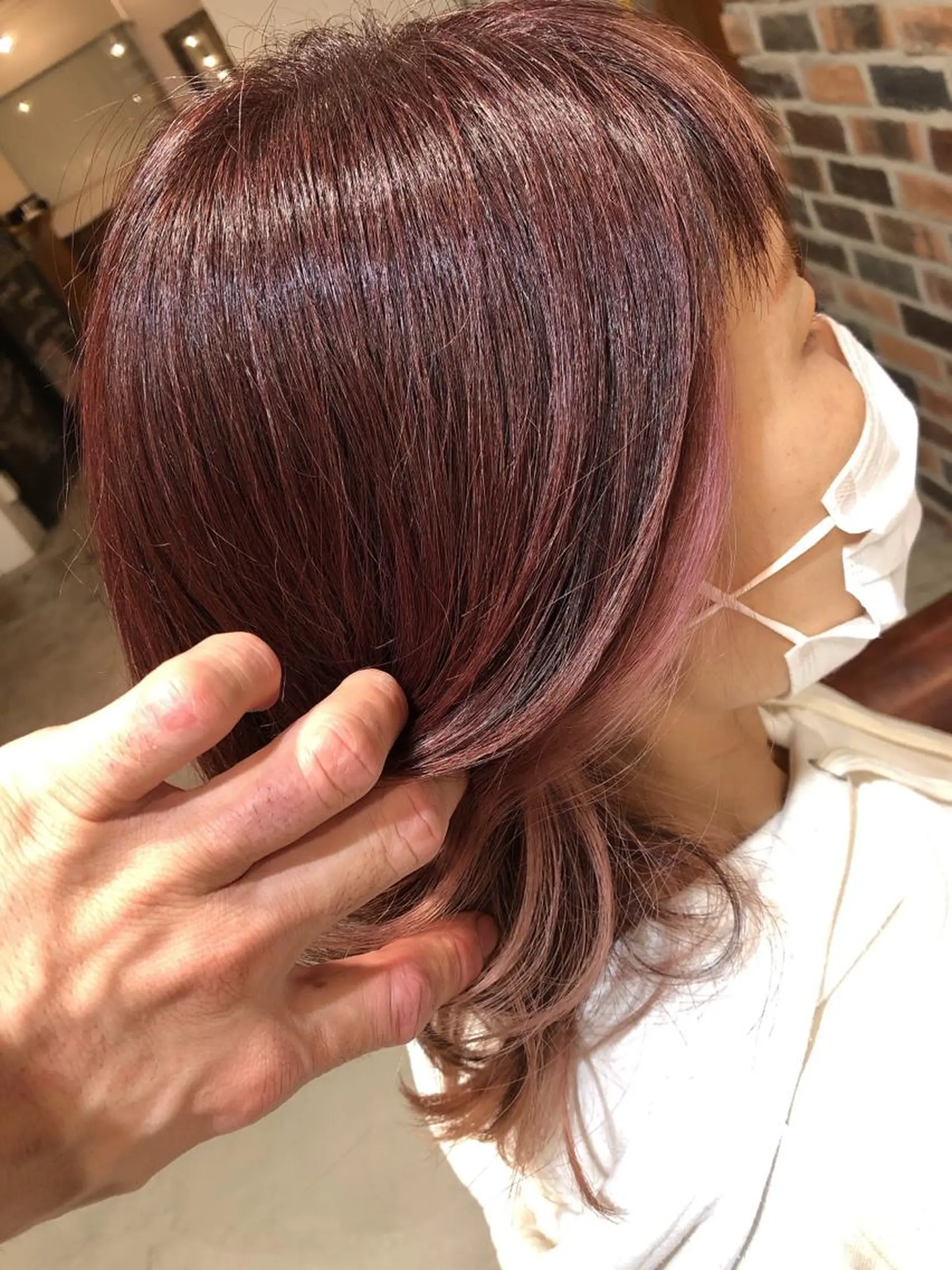 ミディアム カラー パーマ ヘアアレンジ メンズ キッズ ネイル マツエク・マツパ ベージュカラー カシス イヤリングカラー ピンクカラー ピンクベージュ ヘアカラー トリートメント ⭐️ハイクオリティ カラー杉本雄志⭐️のヘアスタイル