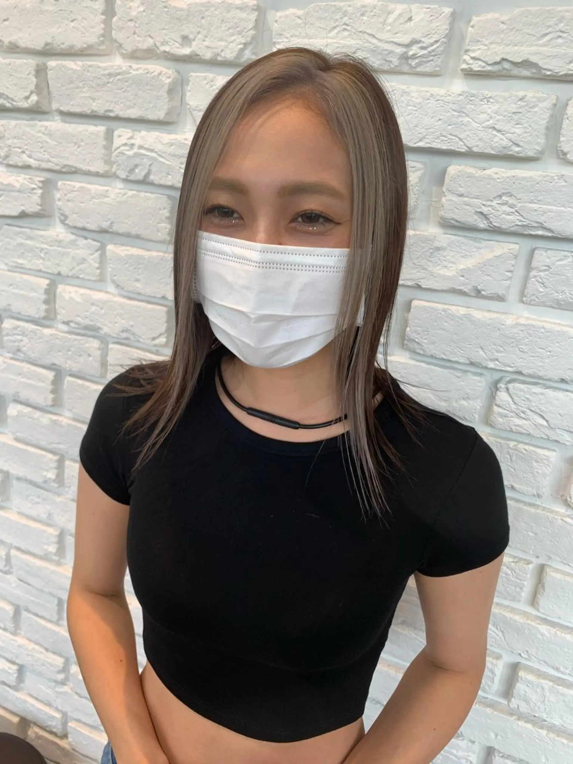 セミロング カラー ミストバング  フェイスフレーミング ヘアカラー hiar make ROSEL所属・ROSEL末吉 海渡のヘアスタイル