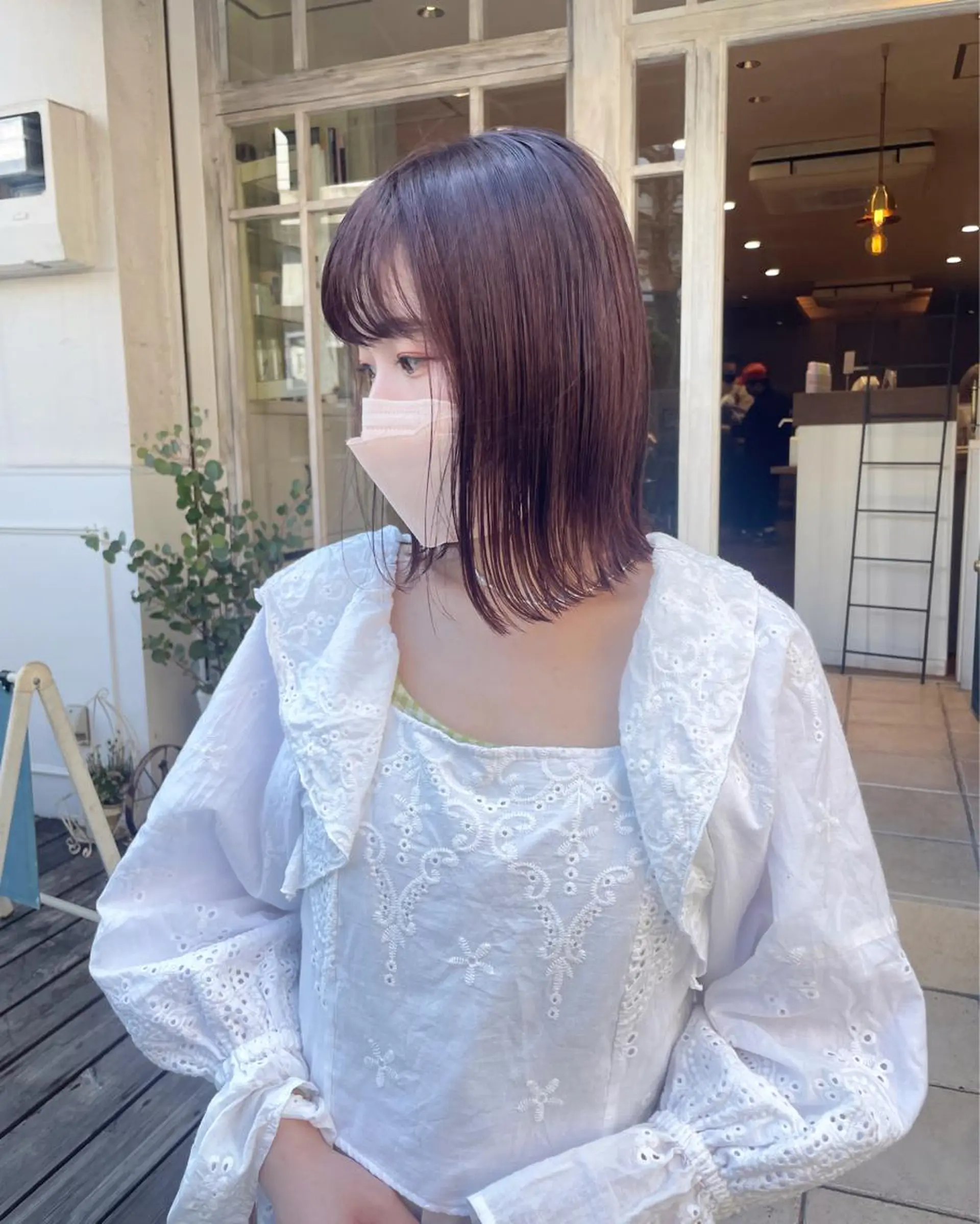 ミディアム カラー 🙃 透明感カラー/ボブのヘアスタイル