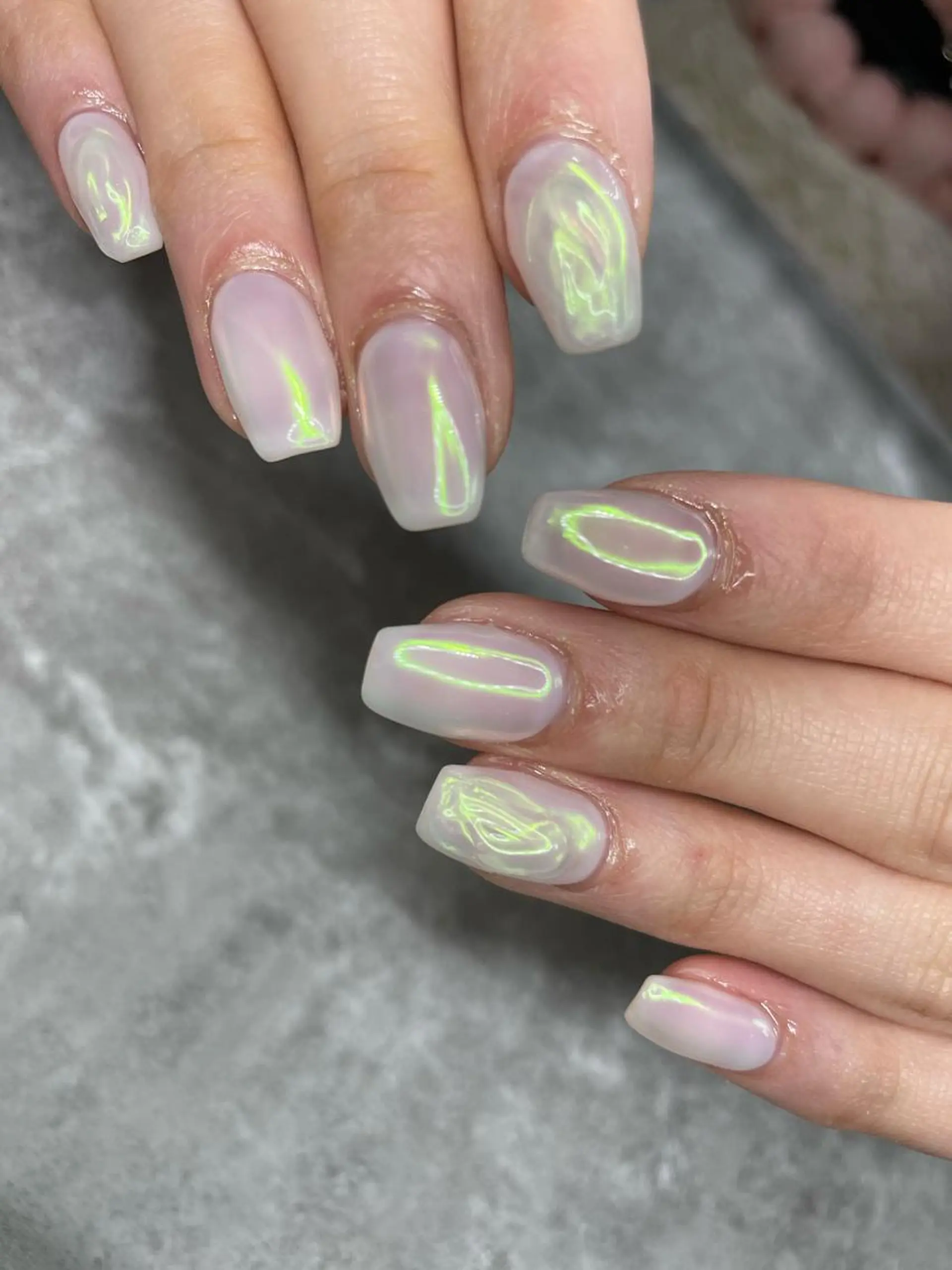 ネイル アートネイル オーロラネイル ぷっくりネイル ハンドネイル Y's nailのネイルデザイン