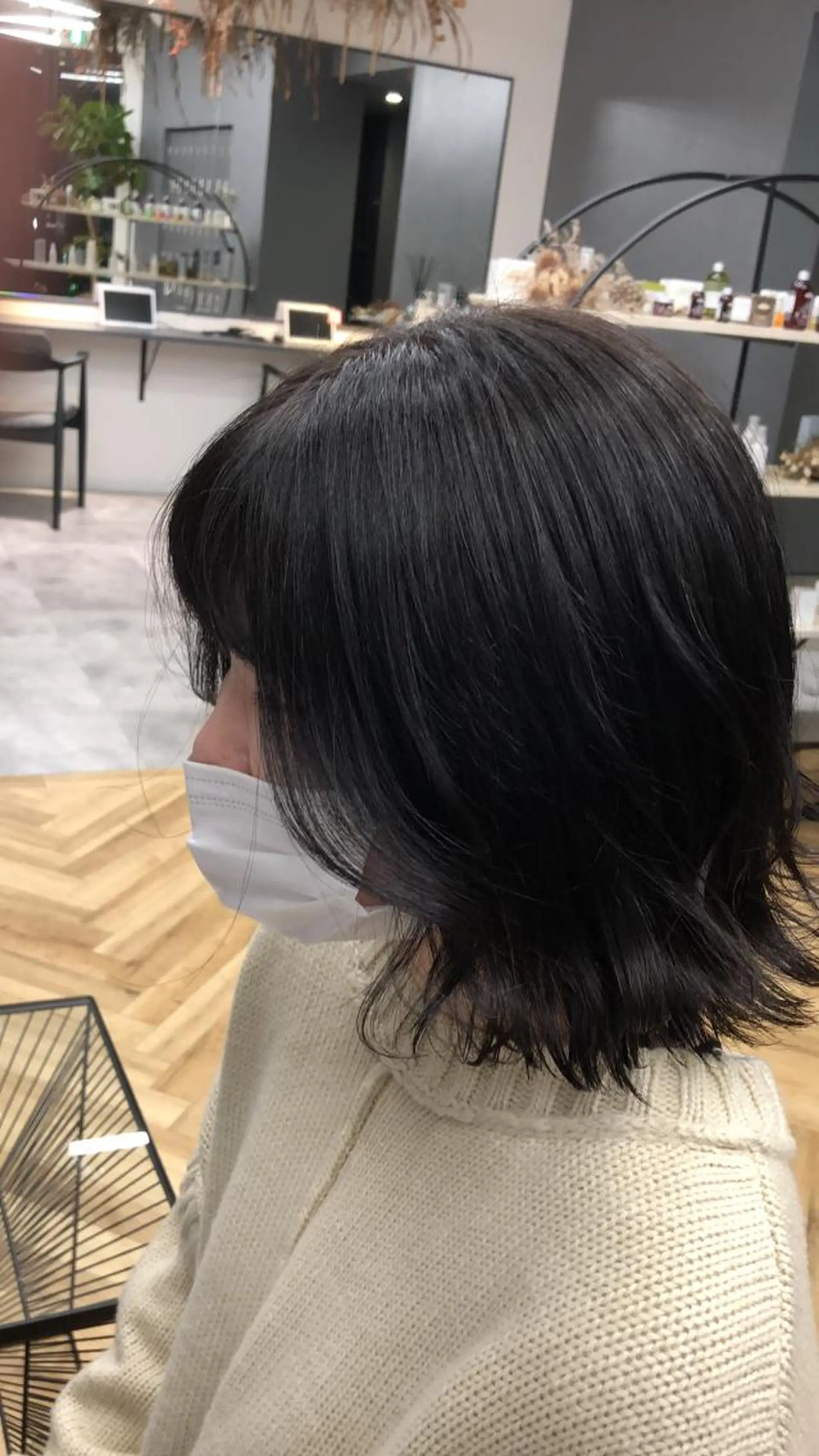 ミディアム カラー アッシュ アッシュグレー GIEN 末吉 海斗のヘアスタイル