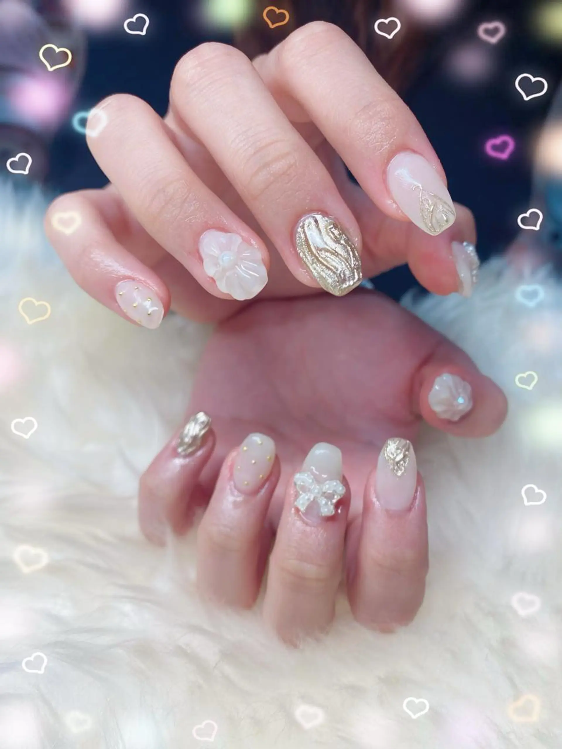 セミロング ハンドネイル ハンドケア 💜MIYA nail川崎店のネイルデザイン