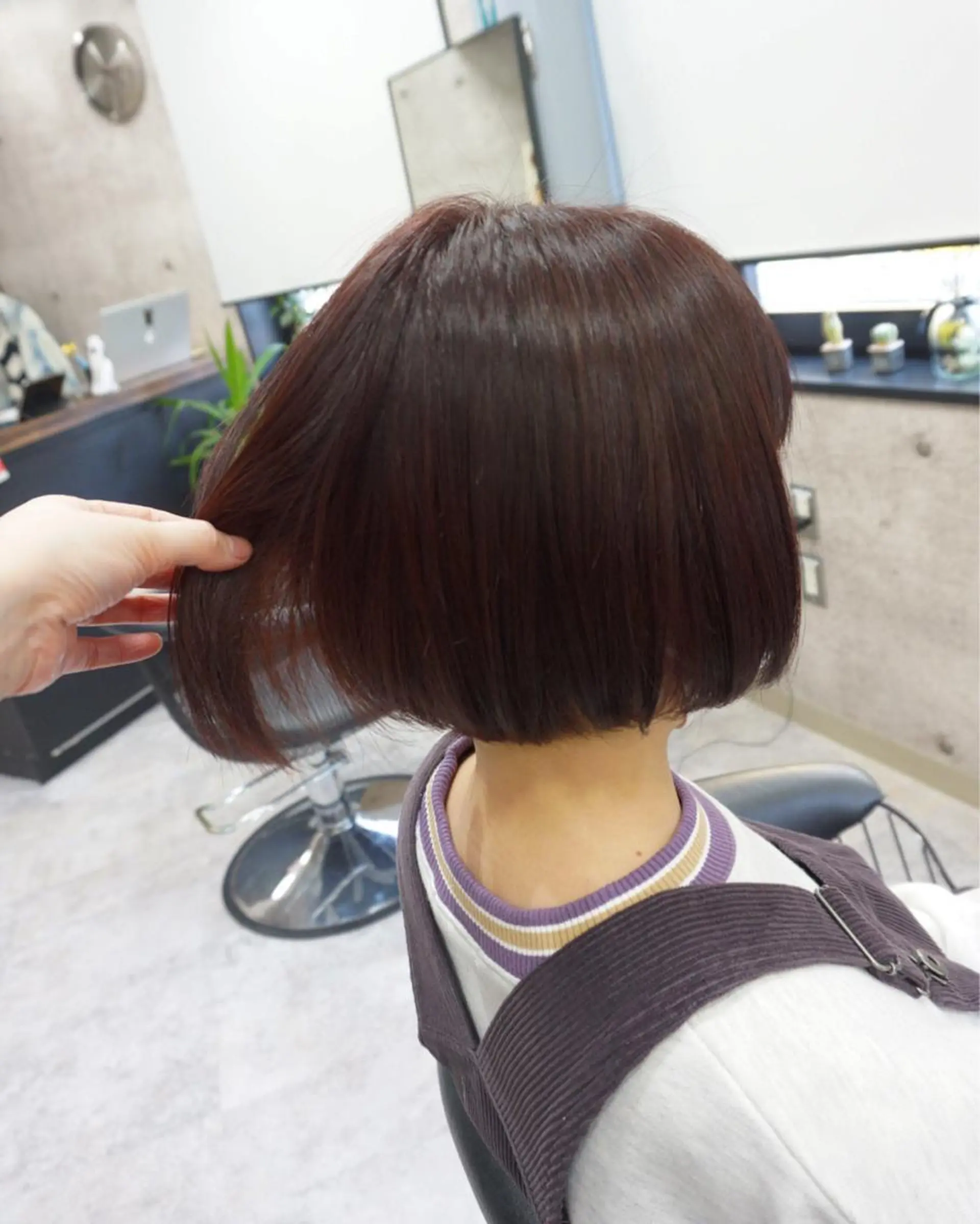 ミディアム カット ヘアカラー トリートメント 羽田 hadaのヘアスタイル