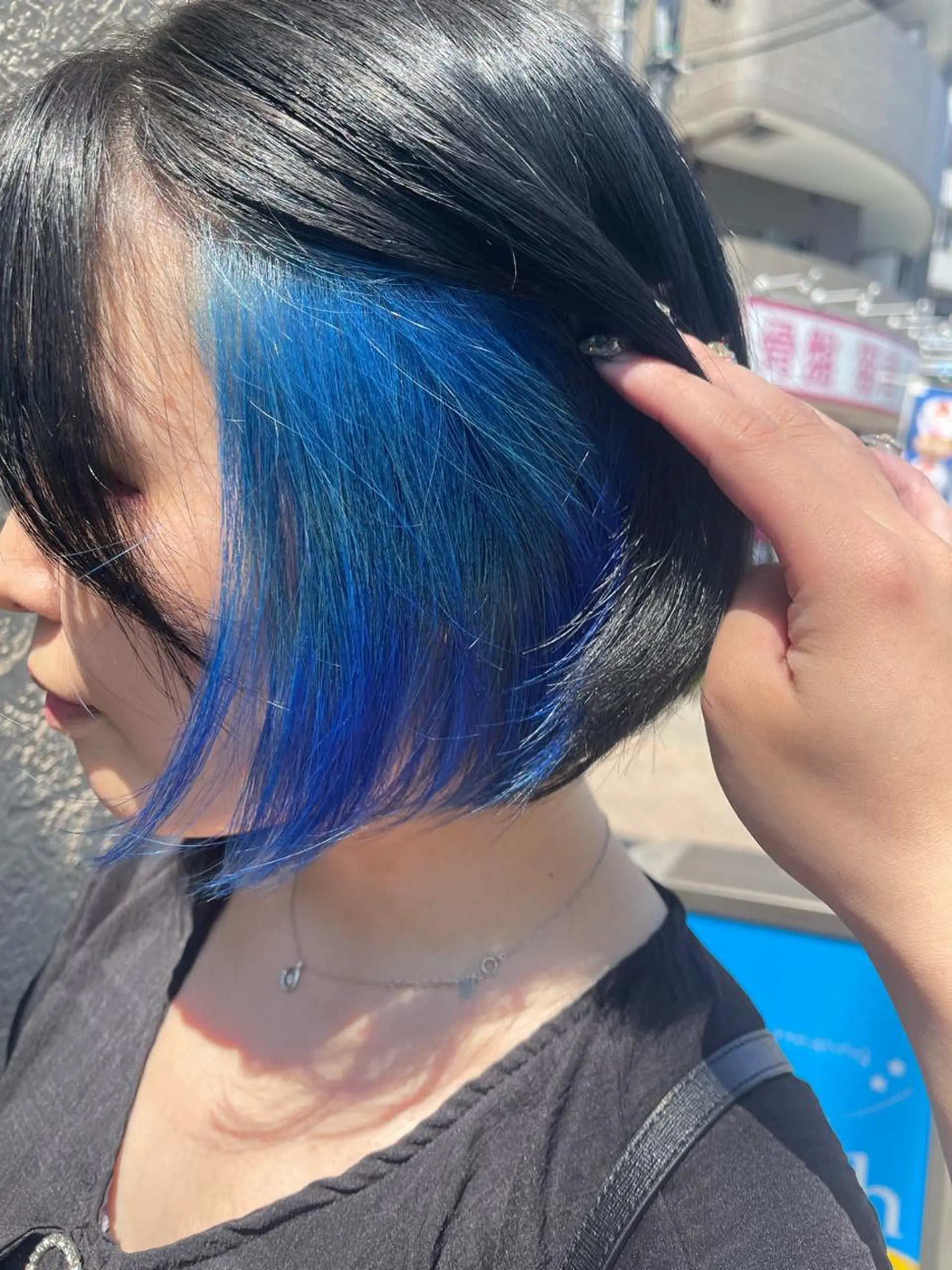 ショート カラー ボブ/インナーカラー ショート/佐野祥子のヘアスタイル