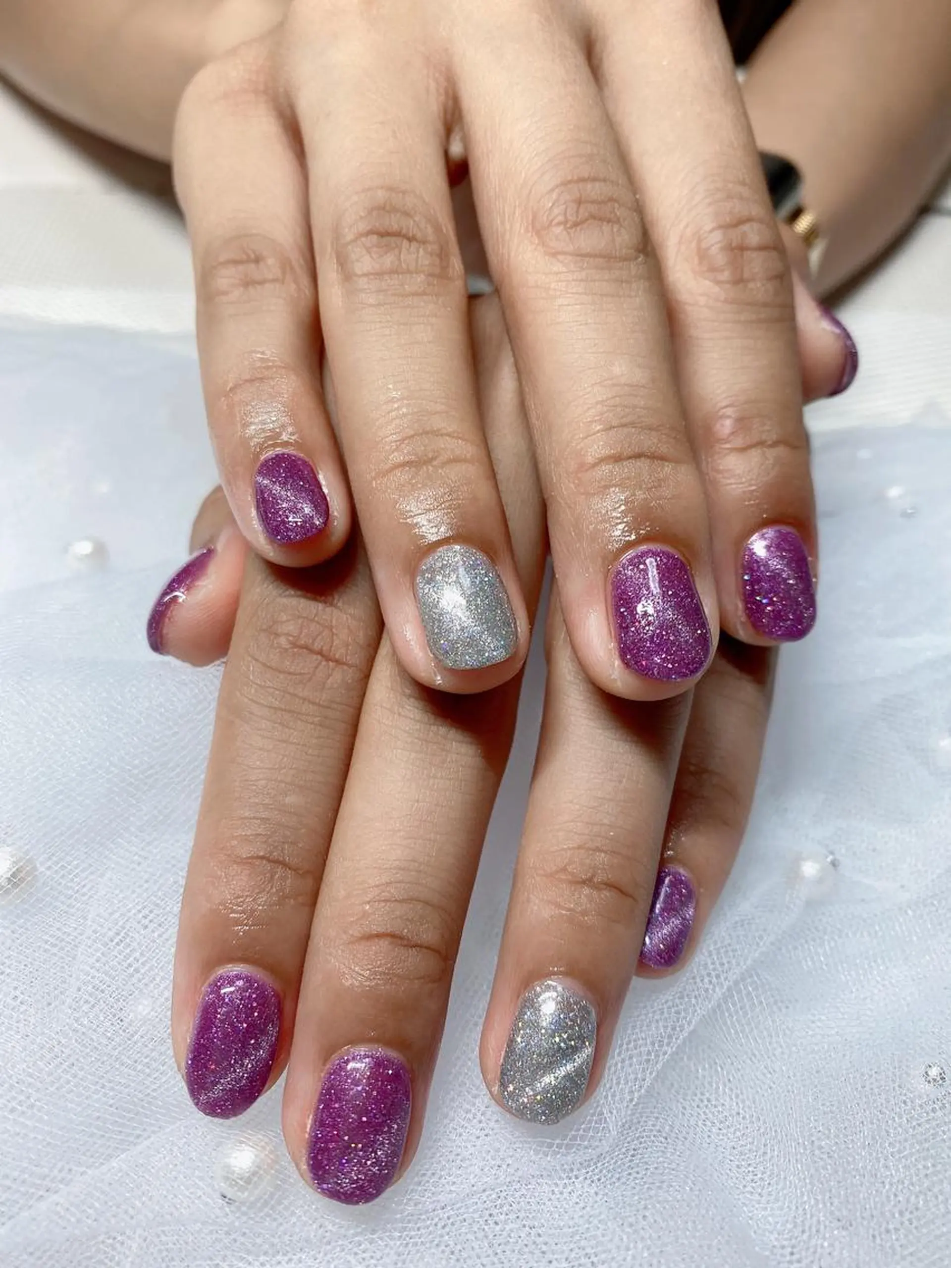 ネイル マグネットネイル ワンカラーネイル Jasmine nailsalon所属・ジャスミン ネイルサロンのネイルデザイン