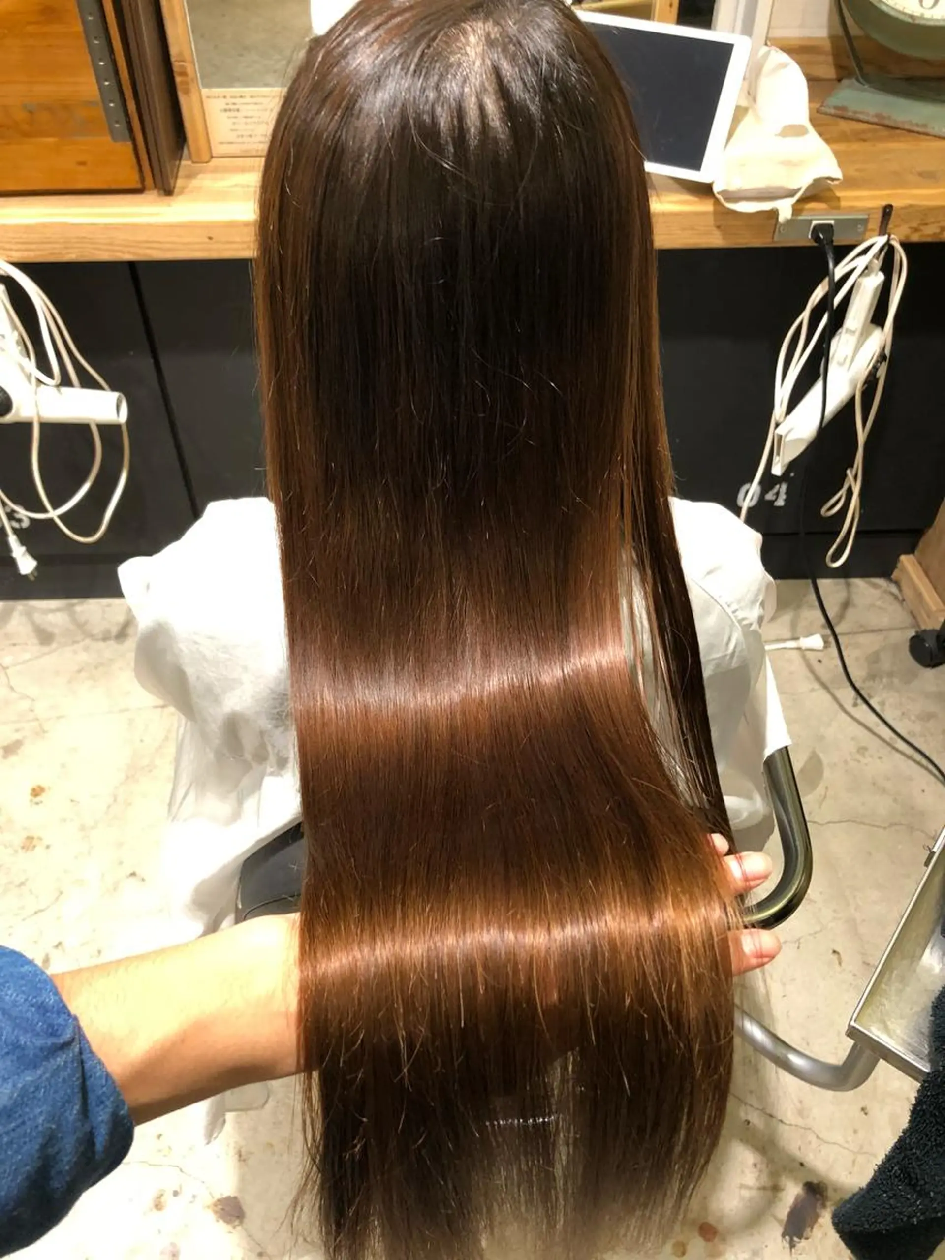 ロング パーマ 縮毛矯正 ヘアカラー 舘野 太嘉宏のヘアスタイル