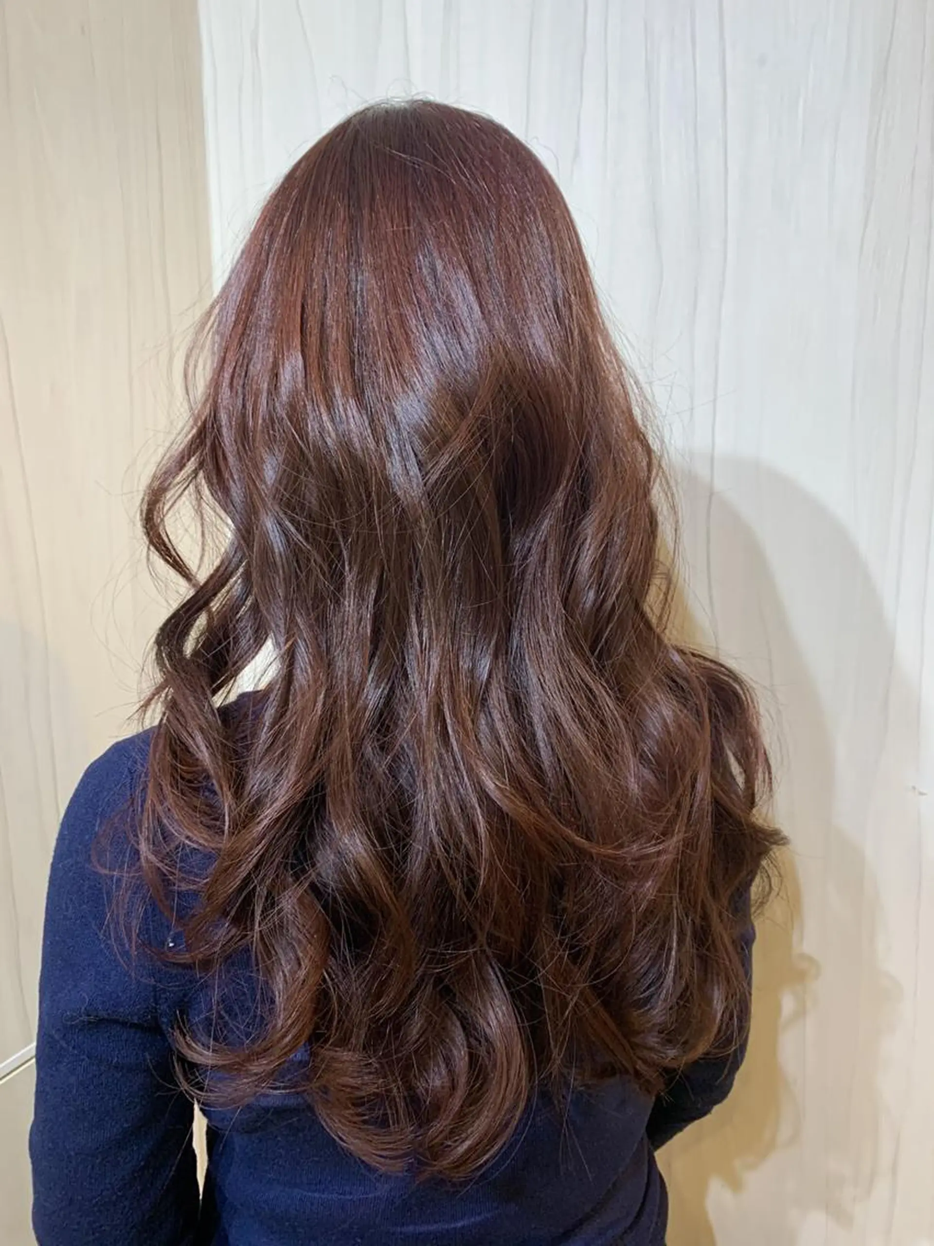 パーマ カラー セミロング 嶋村夏実🌼レイヤー 🌸白髪ぼかしのヘアスタイル