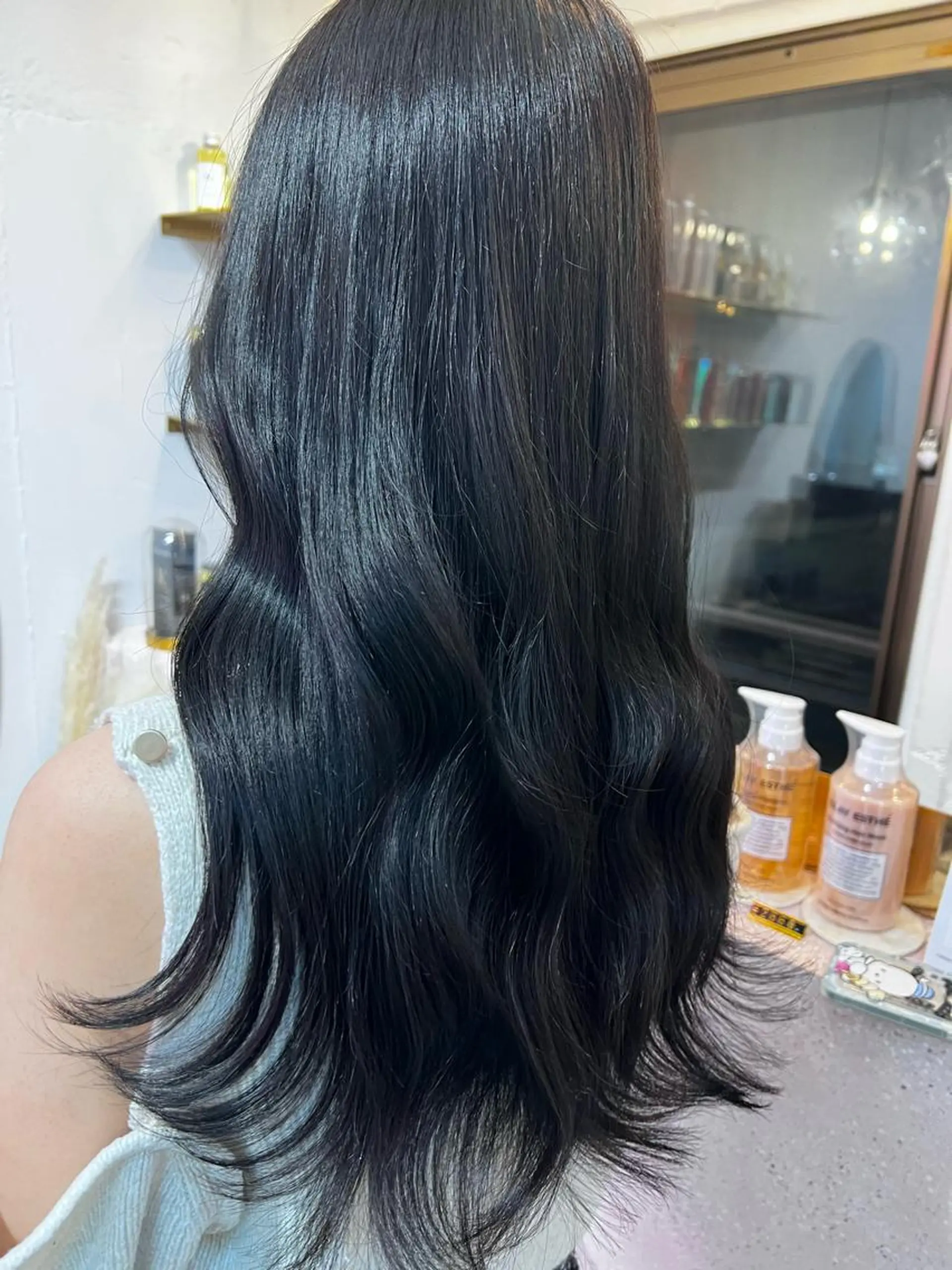 ロング 韓国風ヘア カット ヘアカラー トリートメント 🎀しゅな/韓国 レイヤー/透明感♡のヘアスタイル