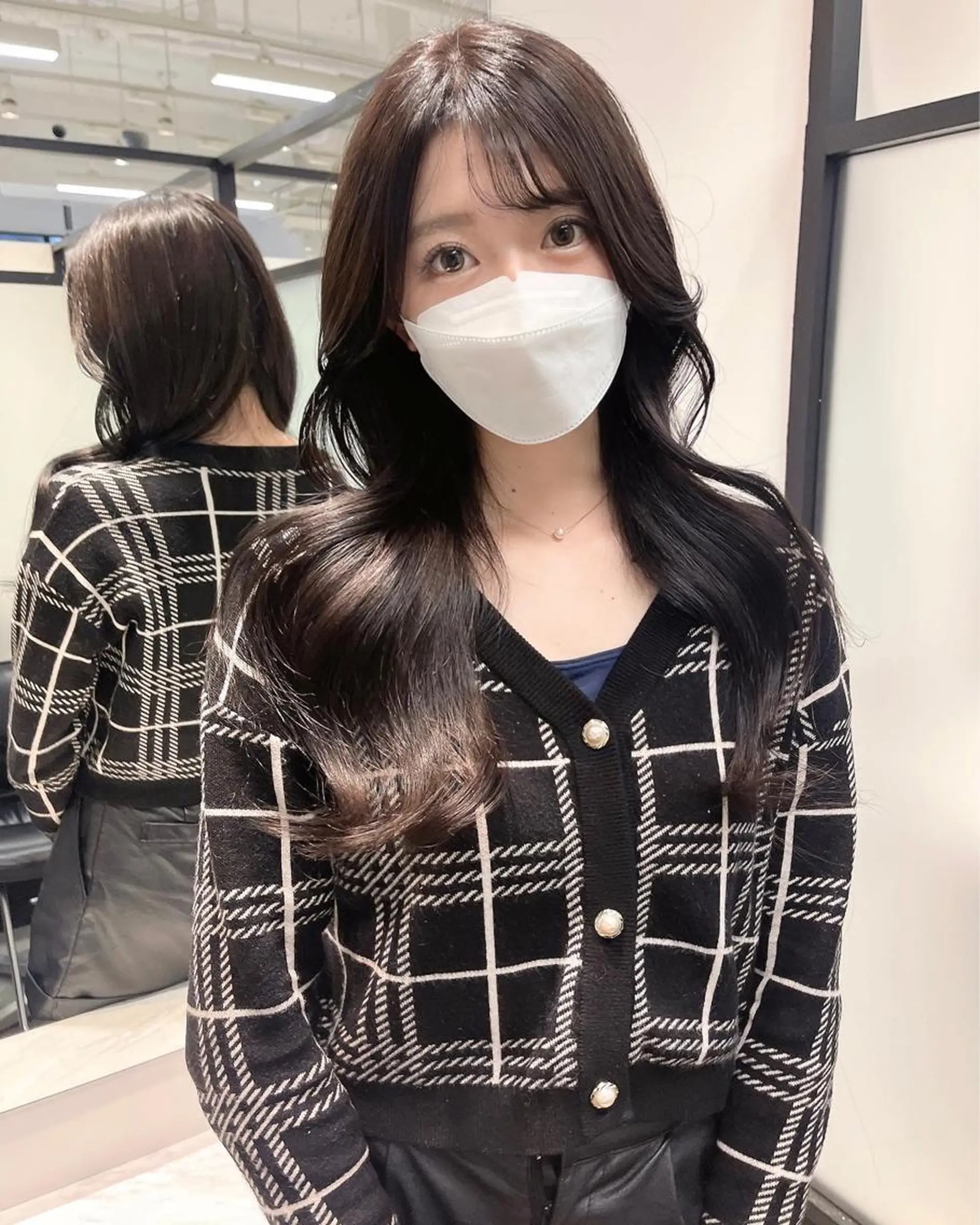 ロング カット ヘアカラー トリートメント 韓国レイヤーカット 髪質改善▫️水野有真のヘアスタイル