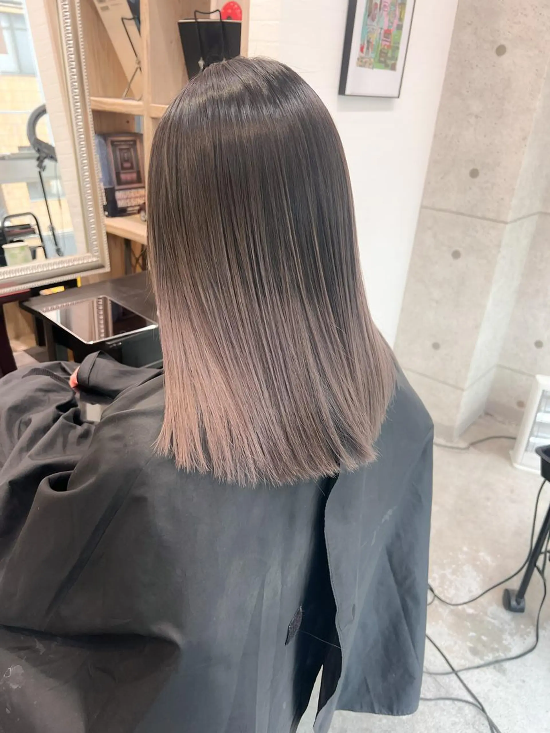 ミディアム カラー LITTY所属・レイヤー/髪質改善 /山永圭介のヘアスタイル