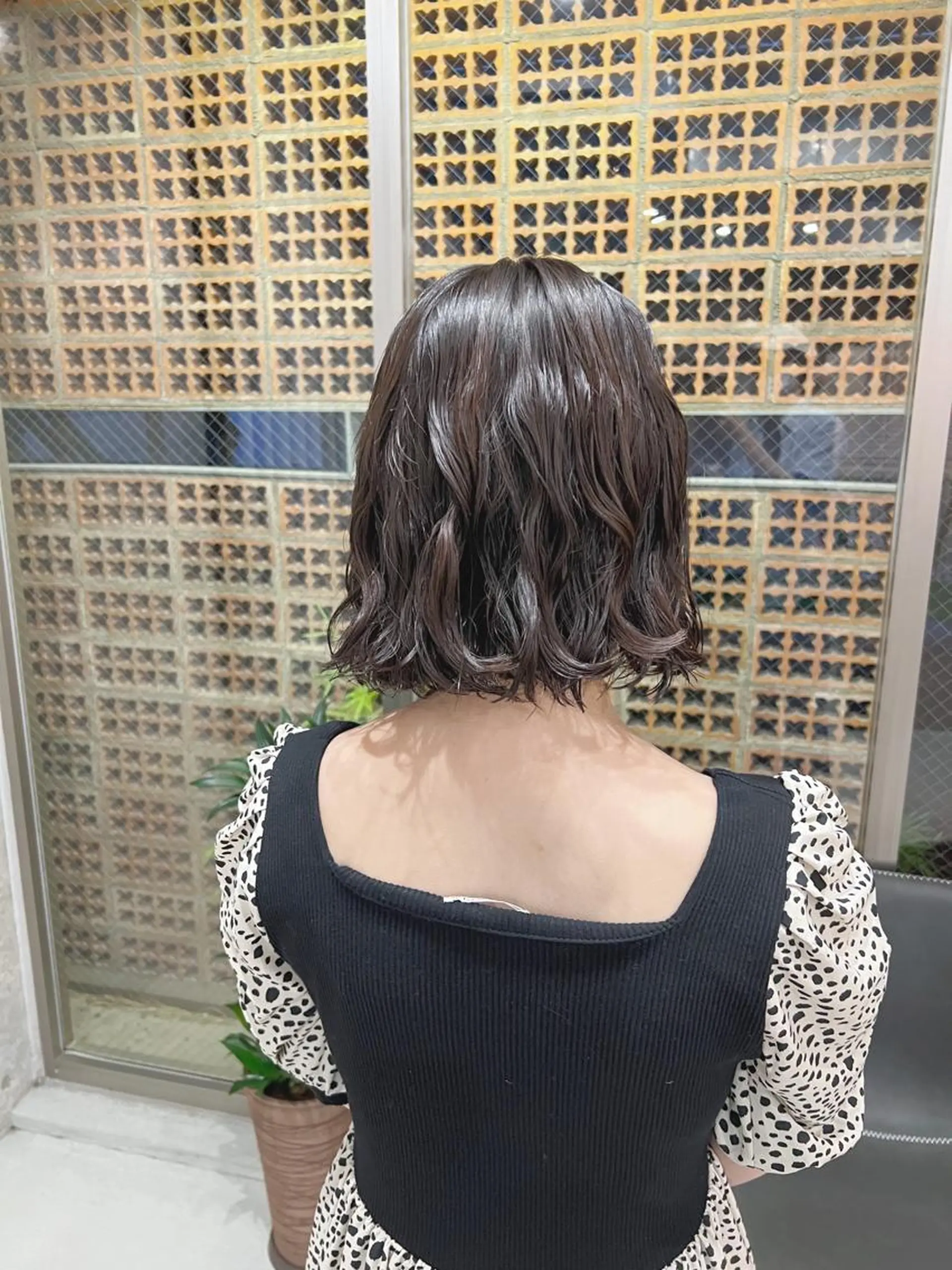 ミディアム パーマ ボブパーマコテ巻き風 パーマNo1深江秀平のヘアスタイル