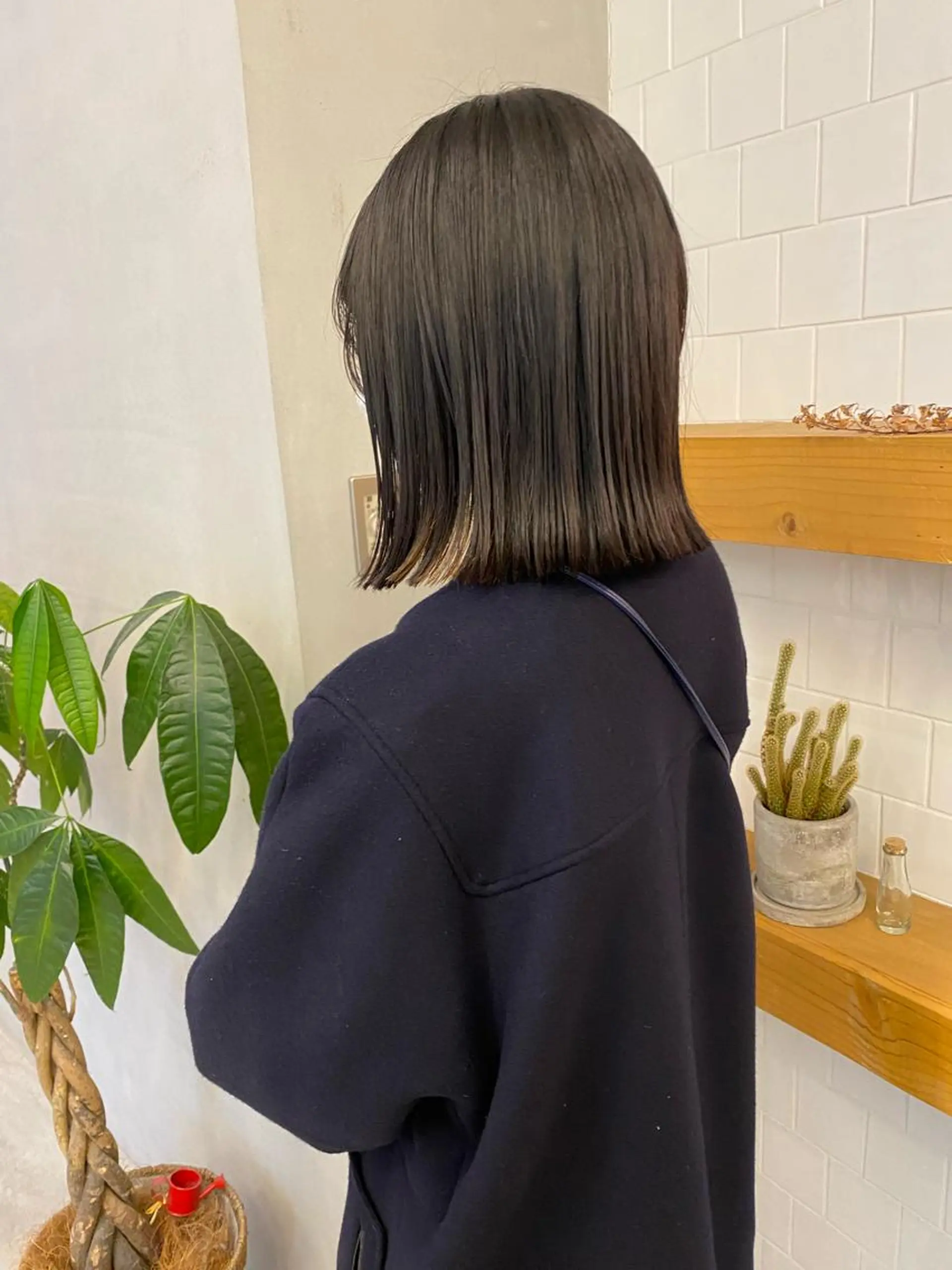 ミディアム カラー パーマ ヘアアレンジ ボブ 、 、のヘアスタイル