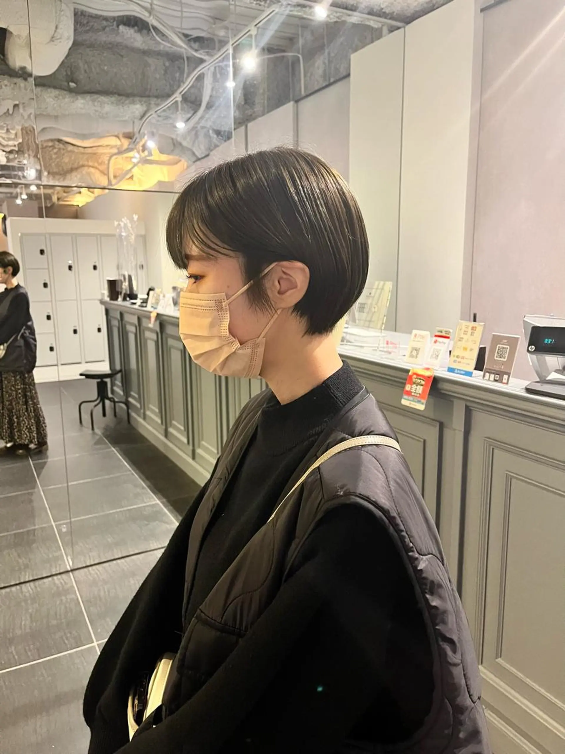 ショート カラー ショートボブ ハンサムショート ベージュカラー 透明感カラー グレージュ カット ヘアカラー ショート/パーマ/ カラー/FUKOのヘアスタイル