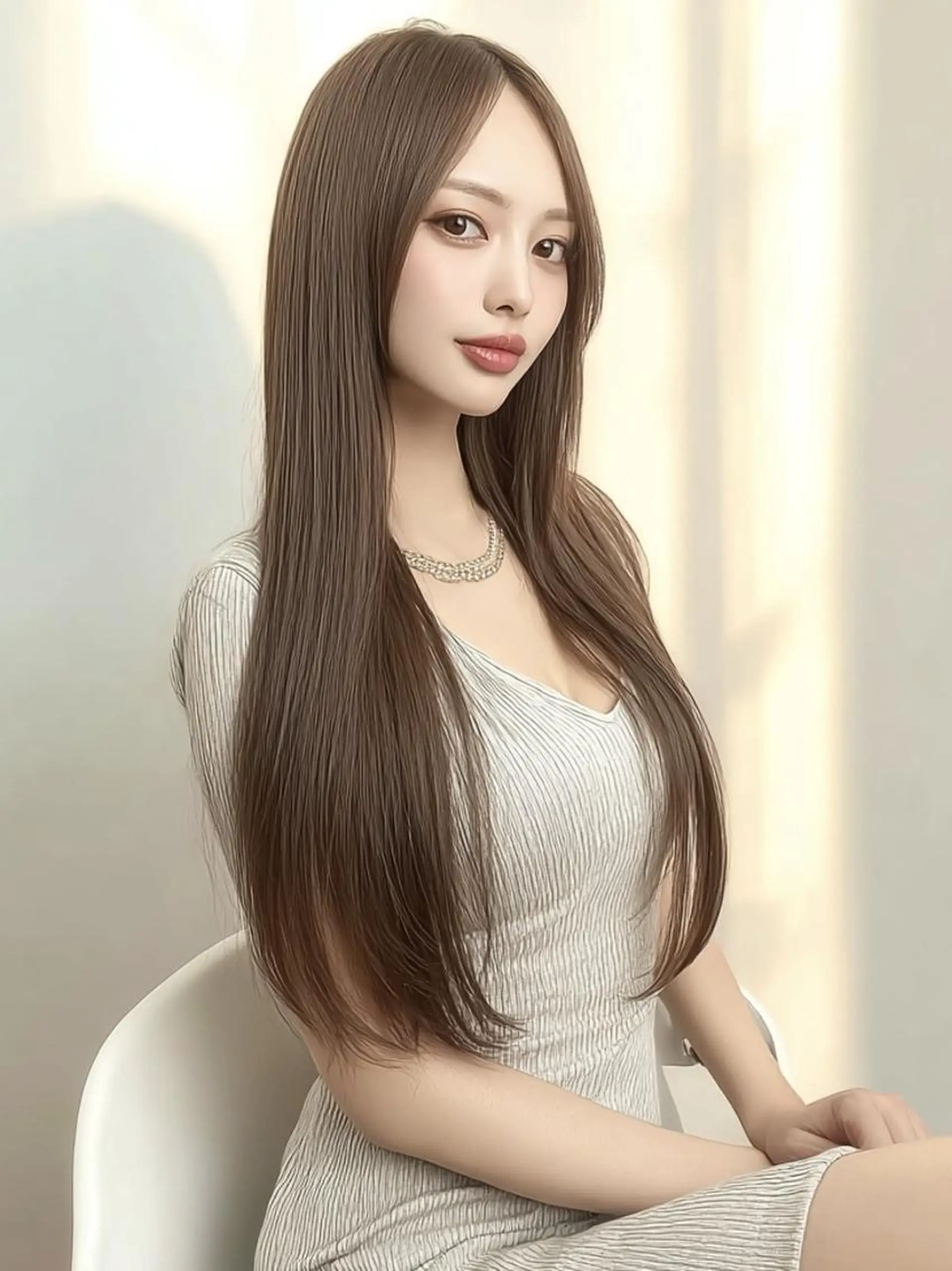 ロング 髪質改善 似合わせカット 小顔カット 縮毛矯正 縮毛・髪質改善🩰 mai🐰ྀི🤍のヘアスタイル