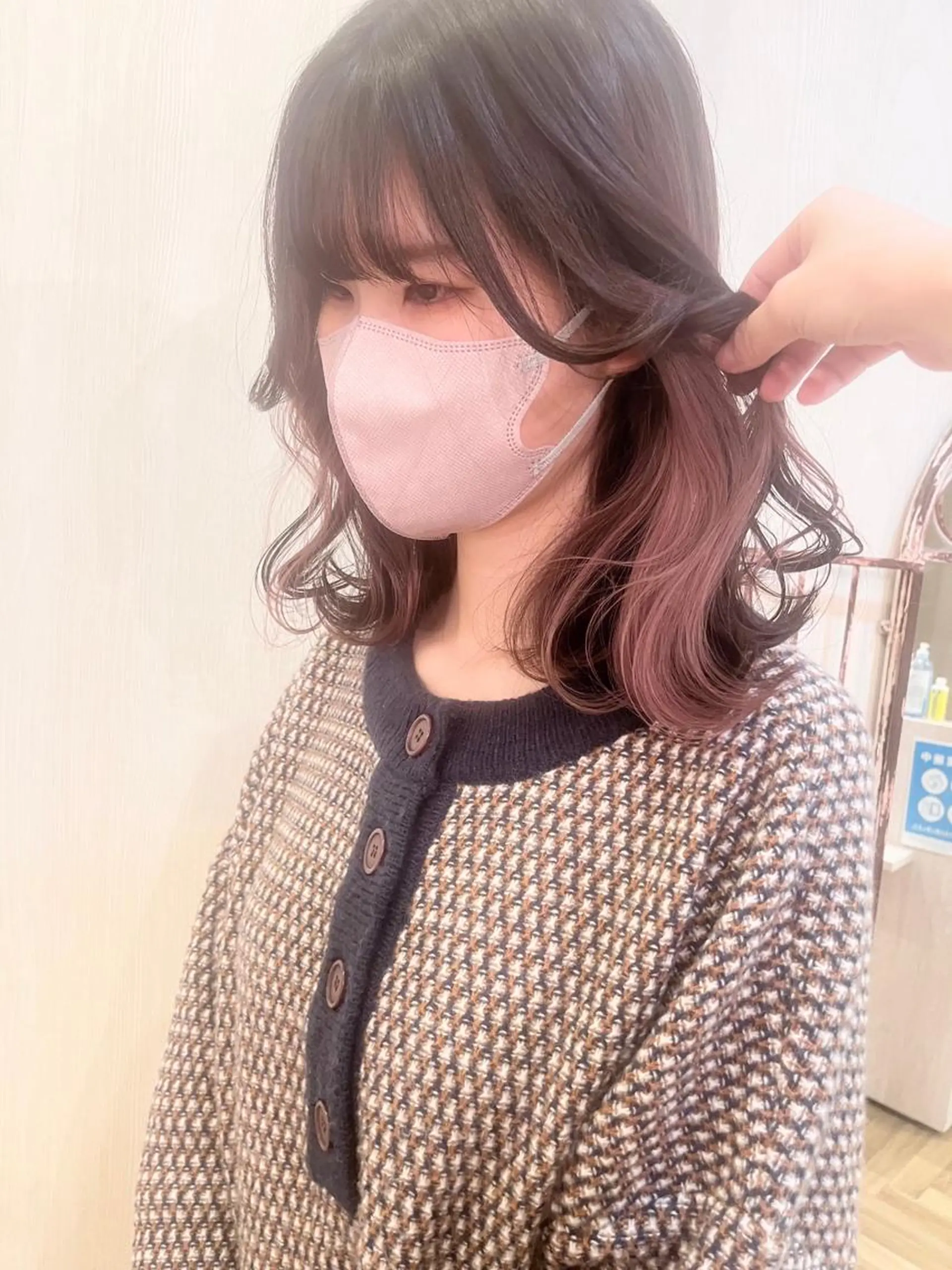 セミロング カラー ヘアアレンジ ブリーチなし/ レイヤー🌿runaのヘアスタイル