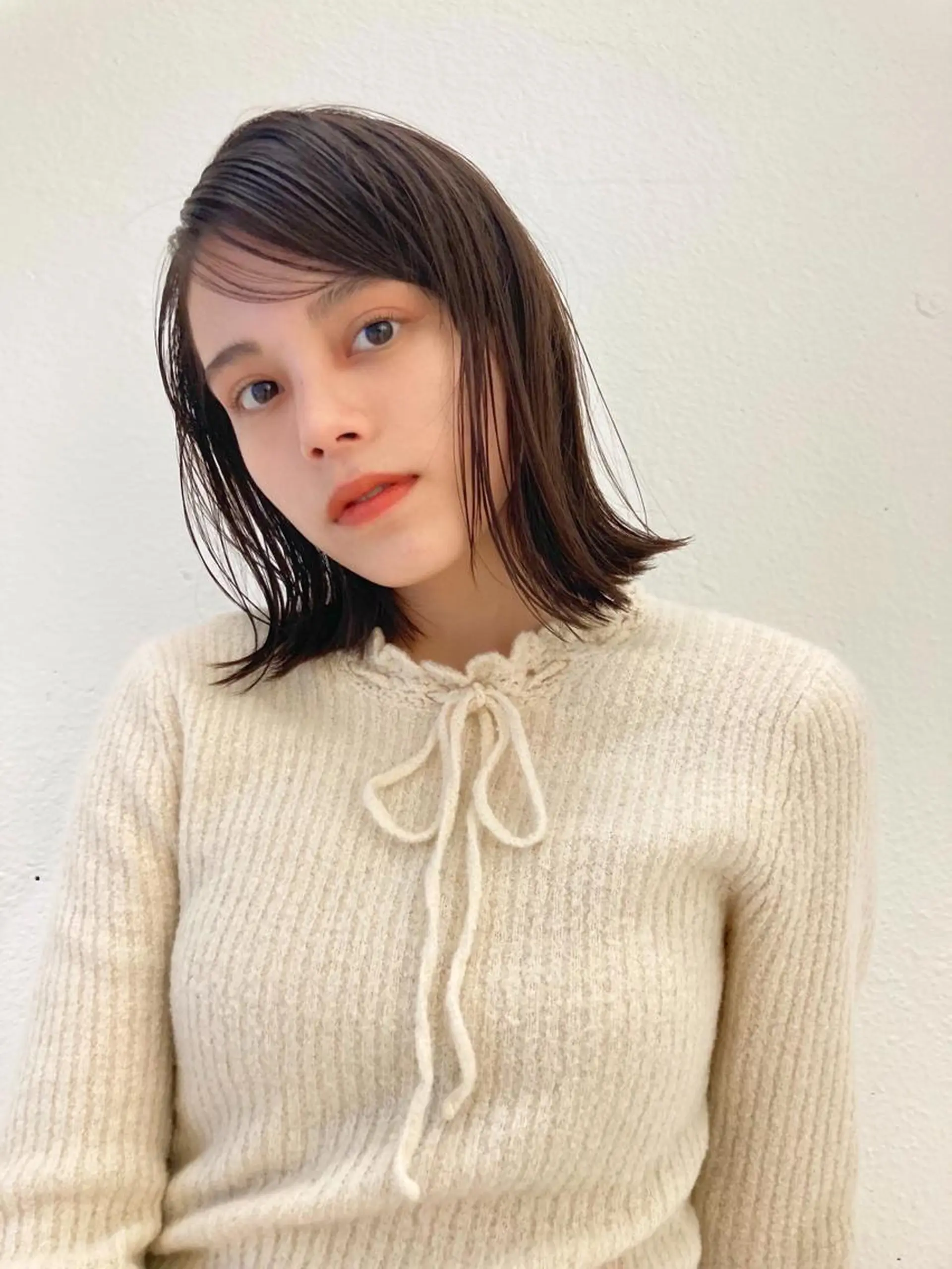 ミディアム カラー カット ヘアカラー トリートメント お洒落ベージュ🤎 代官山shibukiのヘアスタイル