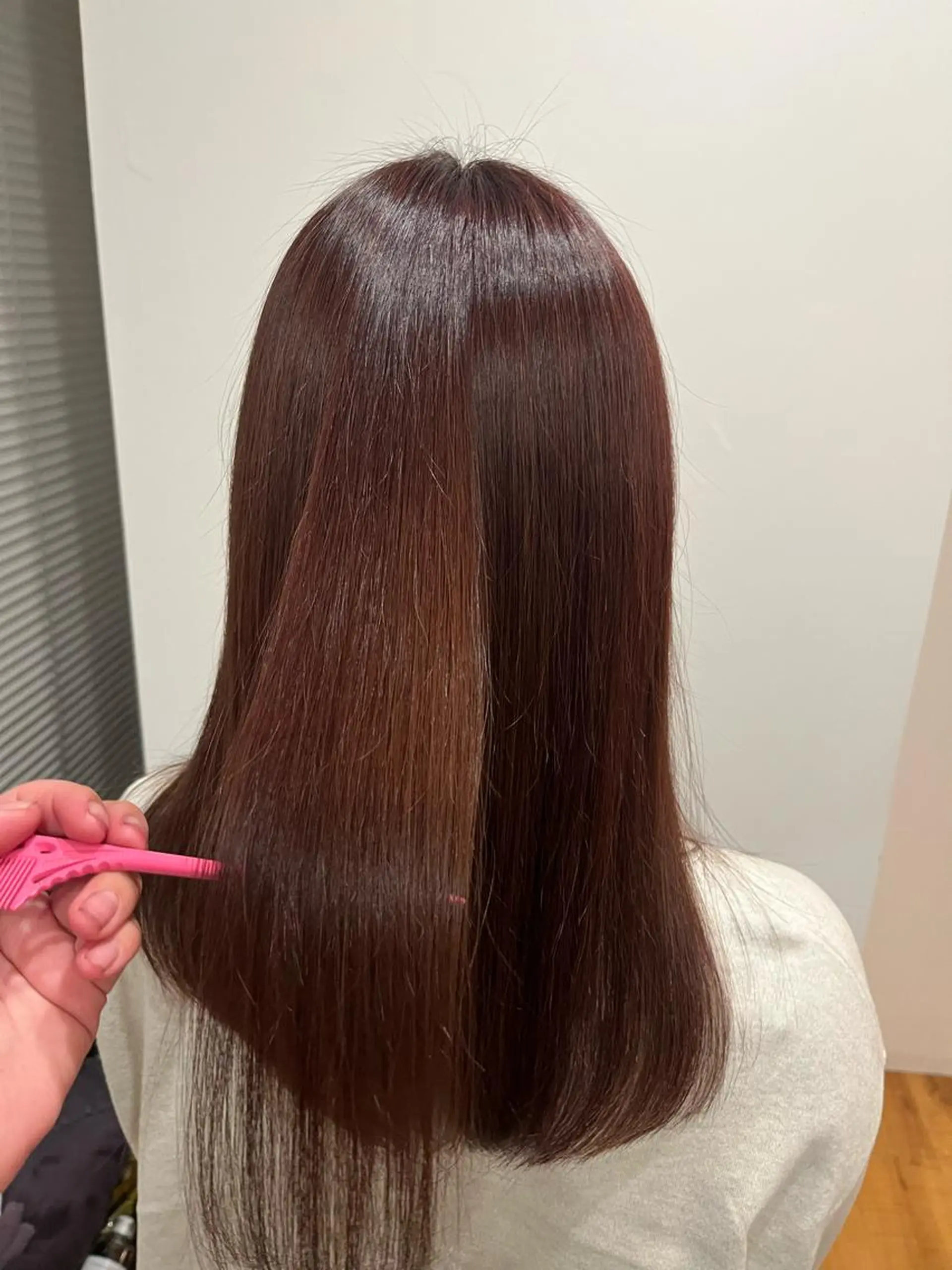 カラー ブラウンカラー ピンクカラー 藤原 智恵のヘアスタイル