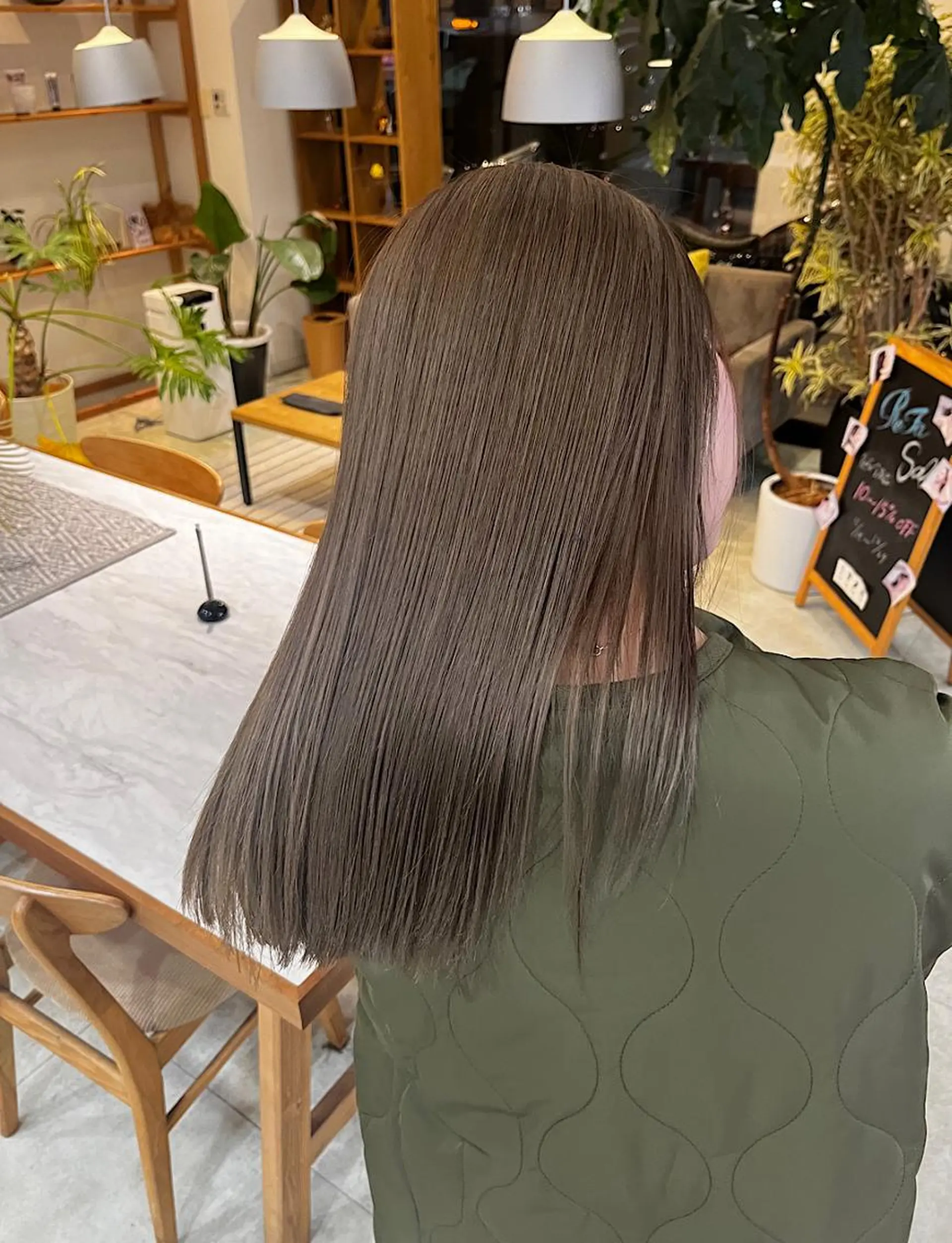 セミロング カラー 髪質改善 カット ヘアカラー トリートメント 透明感/ ハイライト/竹中涼のヘアスタイル